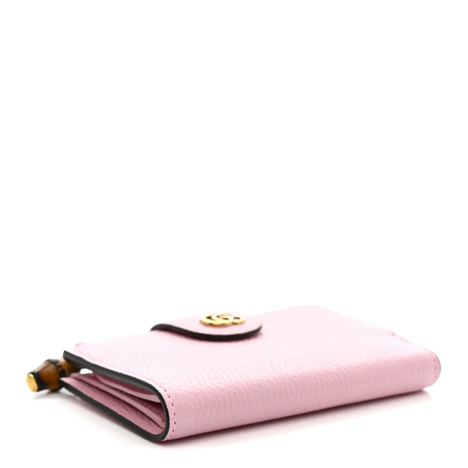 Piuma Calfskin Medium Bamboo Double G Wallet Pink - Image 4