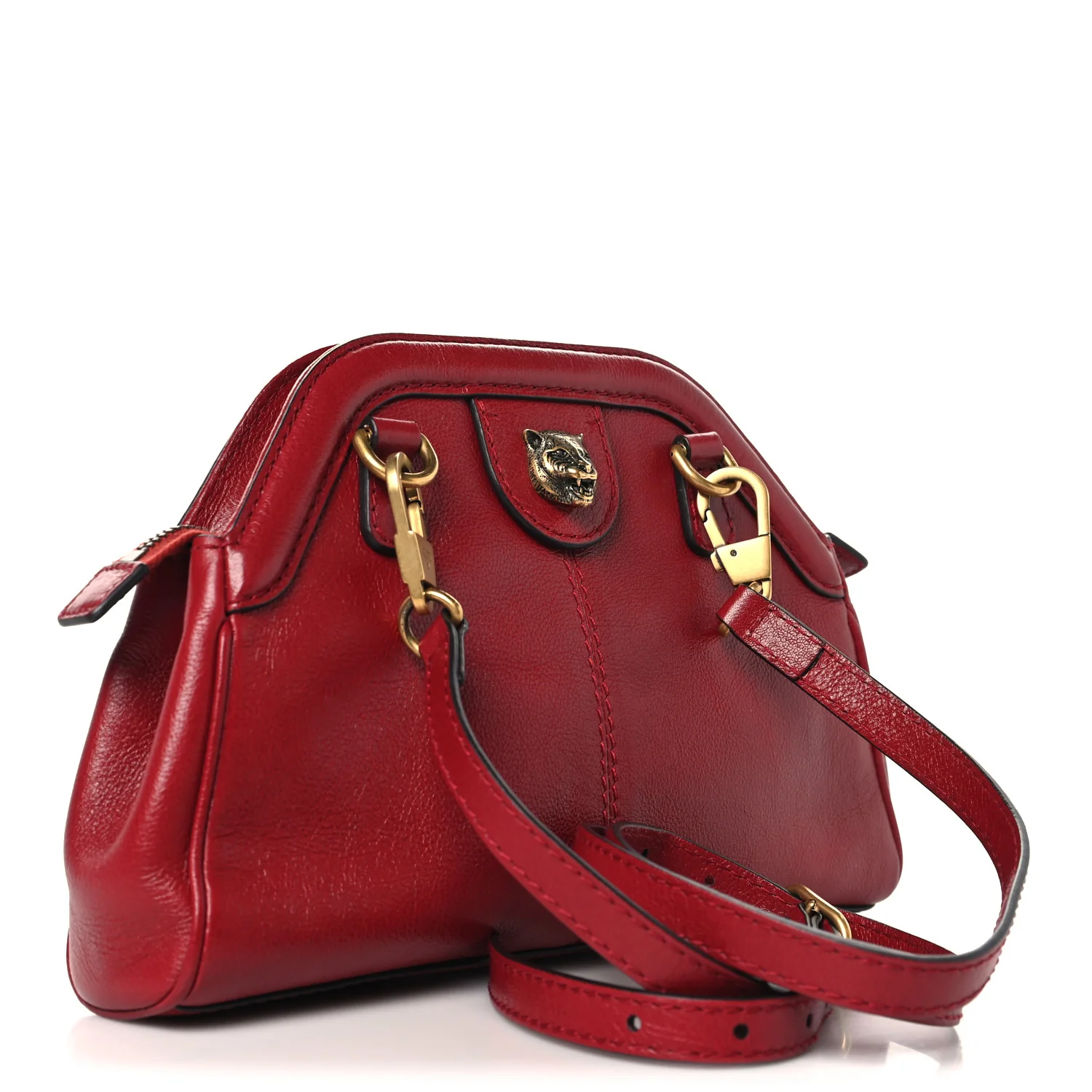 Piuma Lux Calfskin Small Re(Belle) Crossbody Bag Romantic Cerise - Image 3
