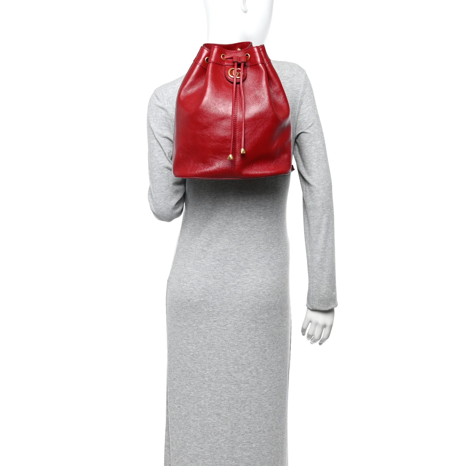 Piuma Lux Energy Medium Re(Belle) Convertible Bucket Bag Hibiscus Red - Image 2