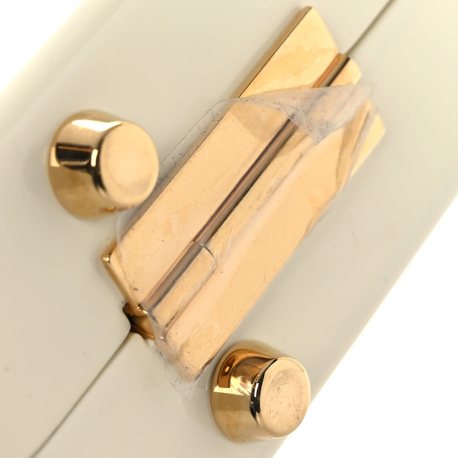 Plexiglass Mini Sylvie 1969 Top Handle Bag Ivory - Image 11