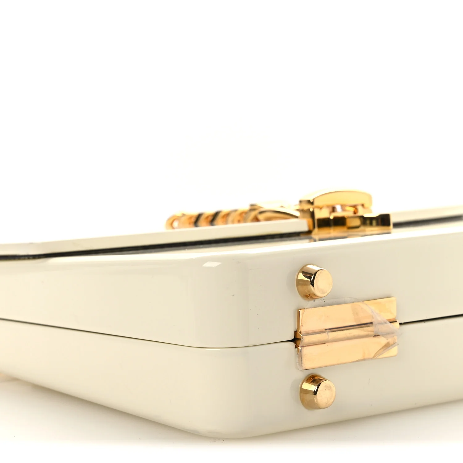 Plexiglass Mini Sylvie 1969 Top Handle Bag Ivory - Image 9