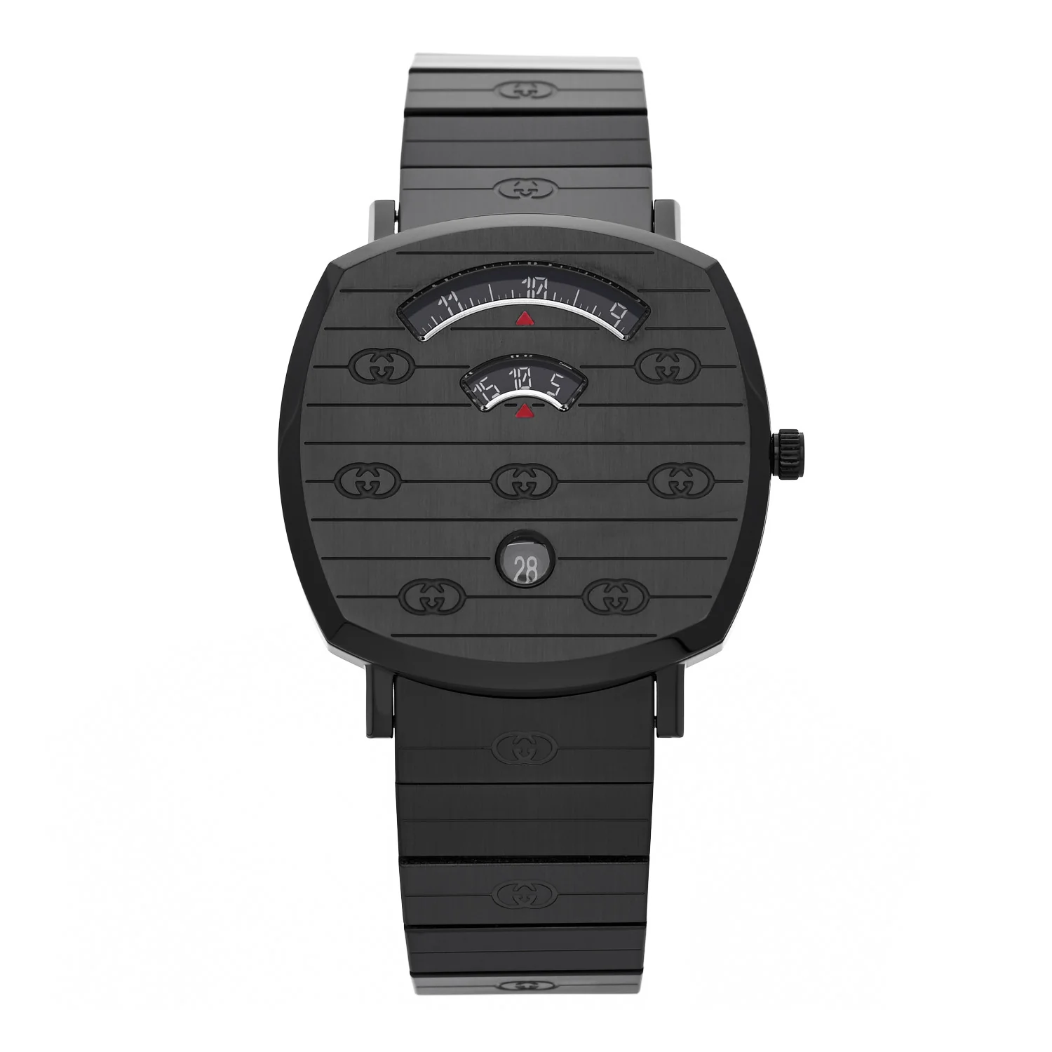 PVD Stainless Steel 38mm Grip Quartz Watch Black