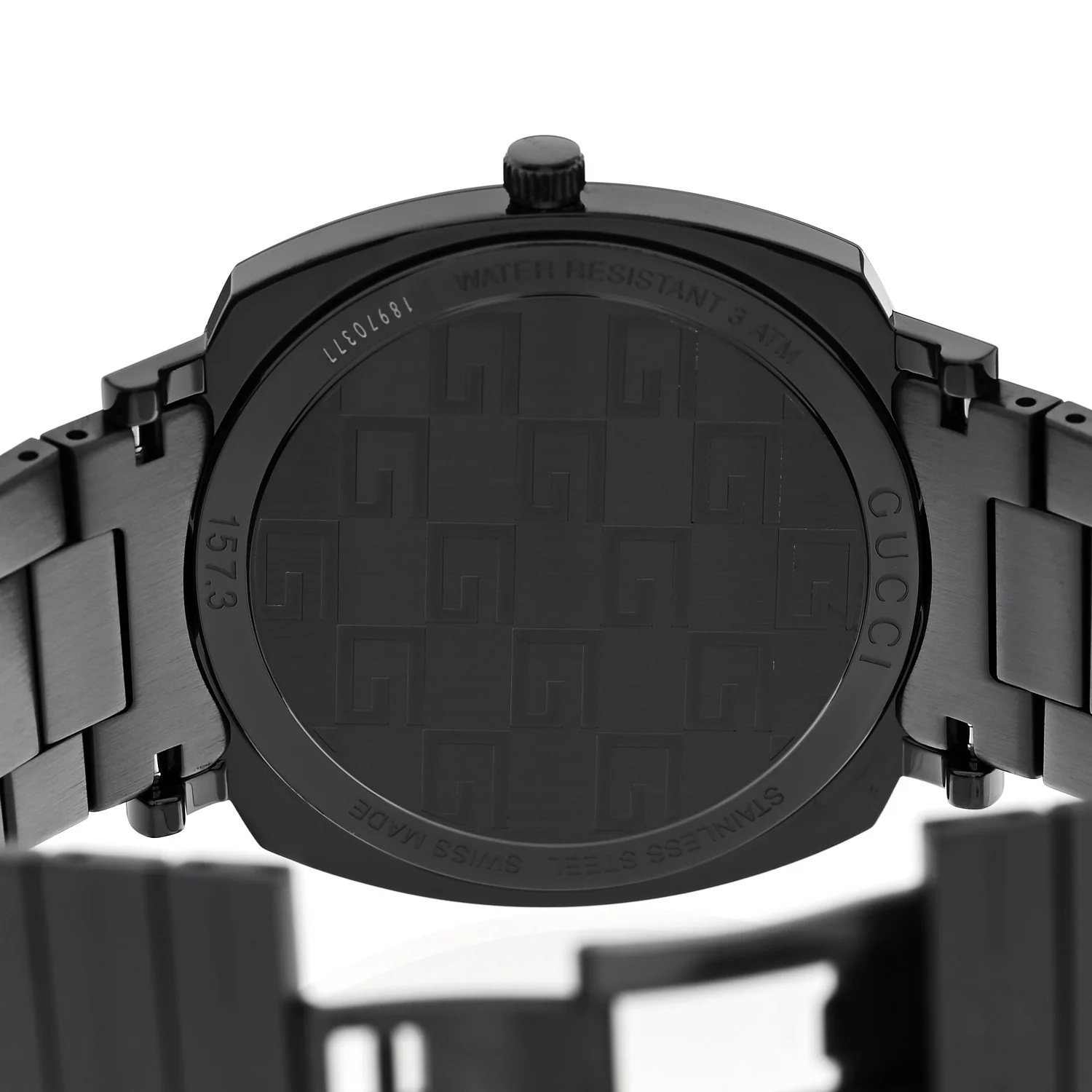 PVD Stainless Steel 38mm Grip Quartz Watch Black - Image 4