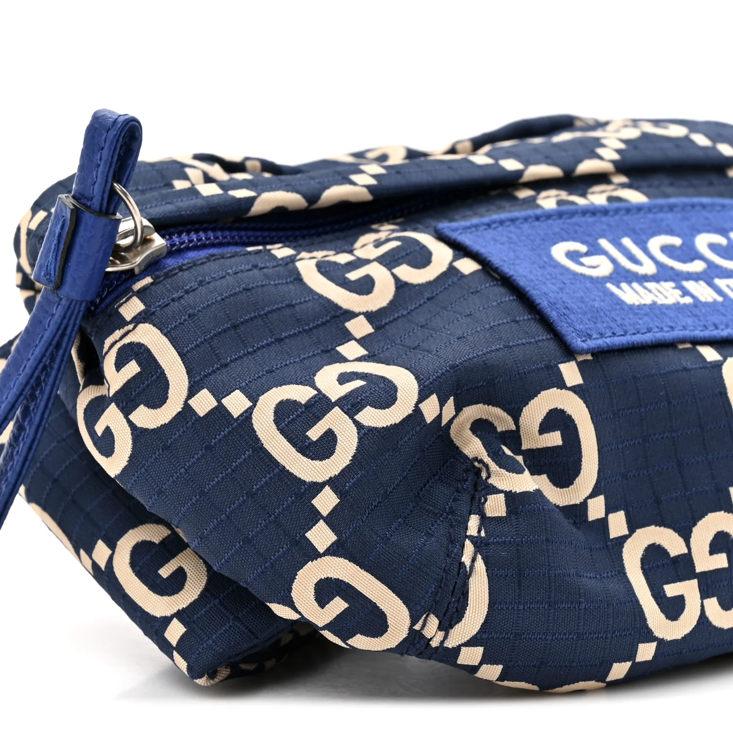 Recycled Polyester Monogram Jumbo GG Belt Bag Blue - Image 10