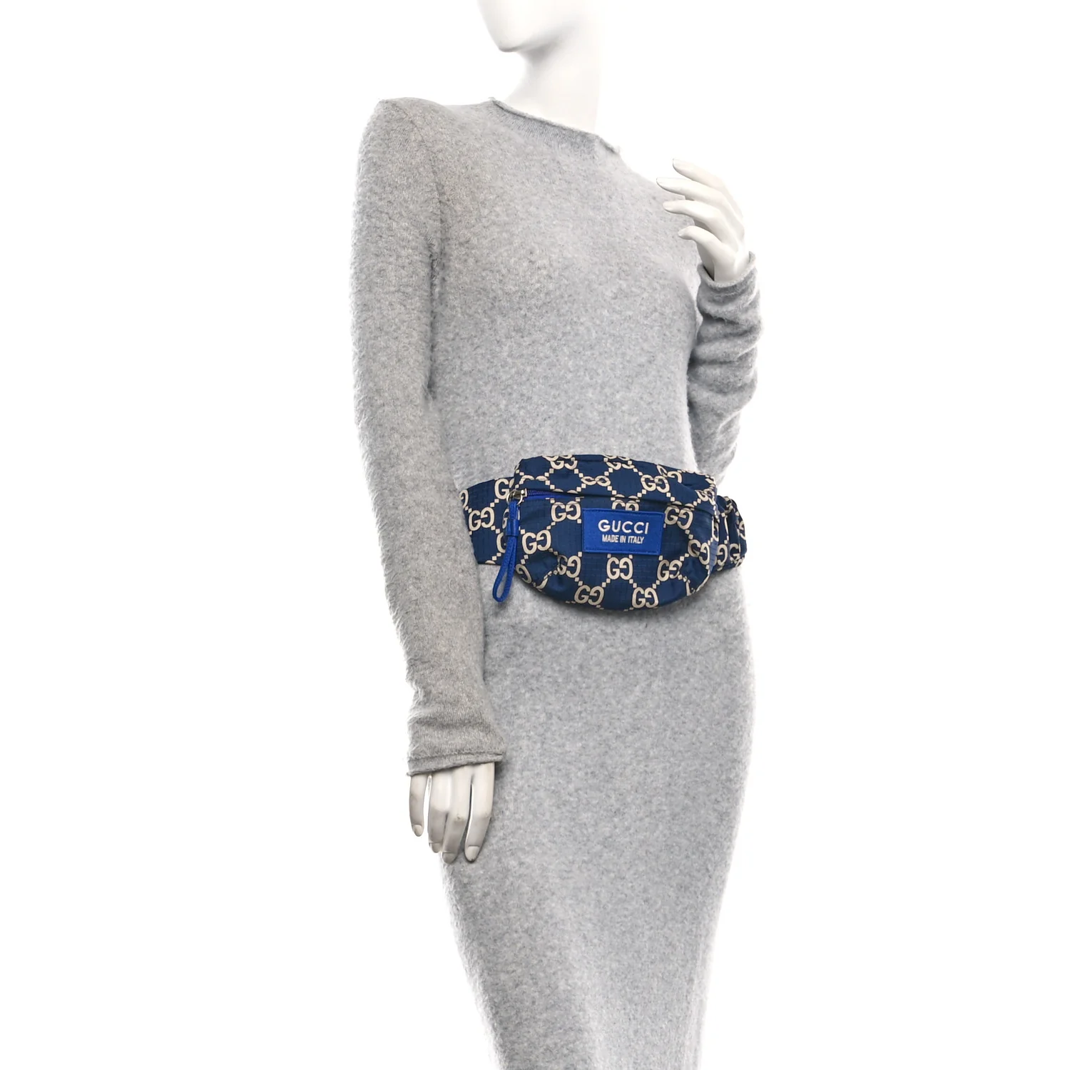 Recycled Polyester Monogram Jumbo GG Belt Bag Blue - Image 2