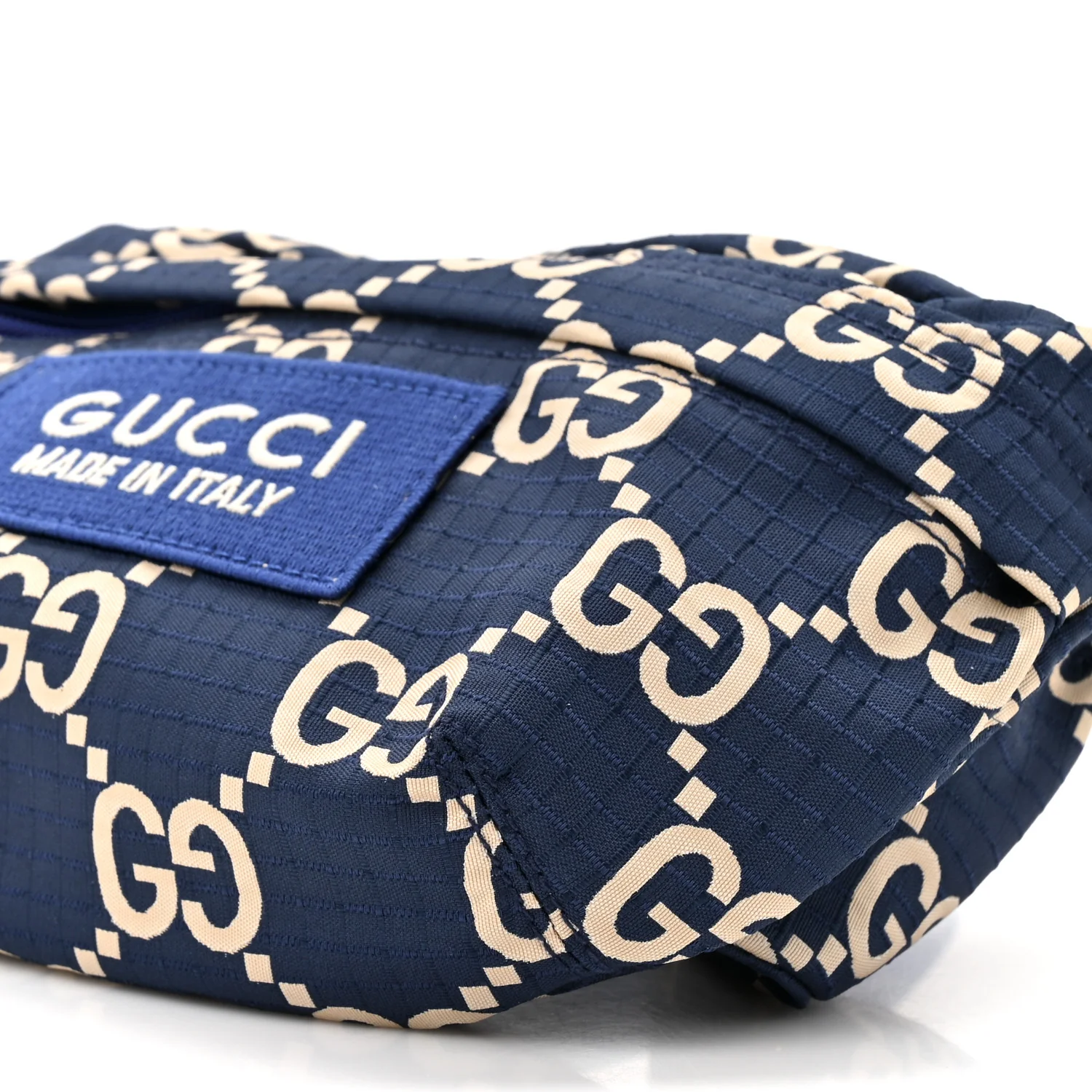 Recycled Polyester Monogram Jumbo GG Belt Bag Blue - Image 9