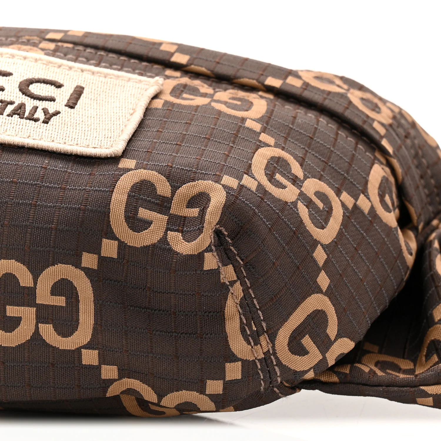 Recycled Polyester Monogram Jumbo GG Belt Bag Ebony Beige - Image 10