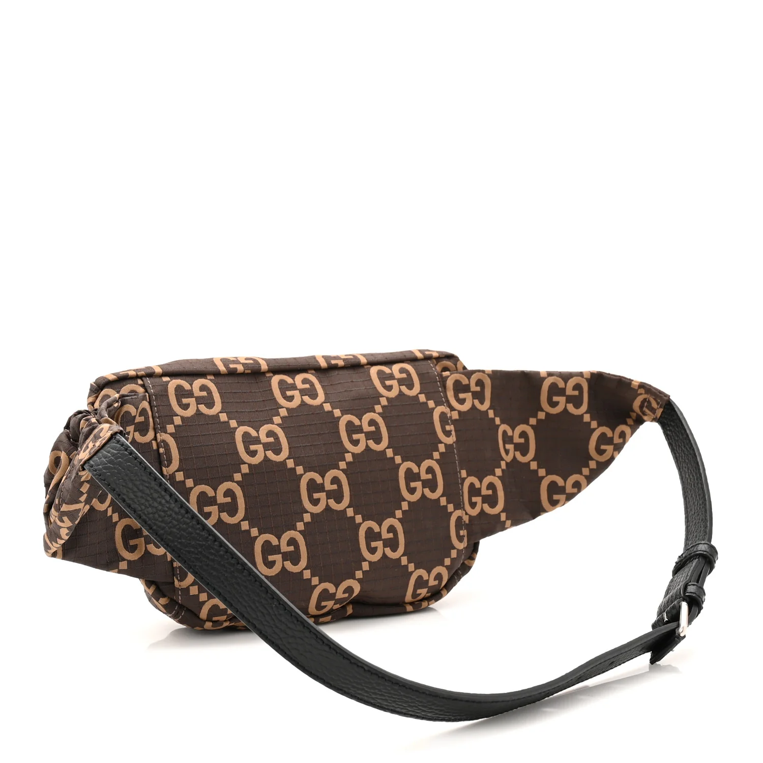 Recycled Polyester Monogram Jumbo GG Belt Bag Ebony Beige - Image 3