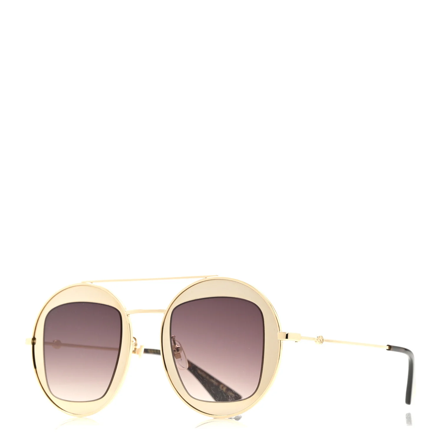 Round Frame Sylvie Web Sunglasses GG0105S Gold