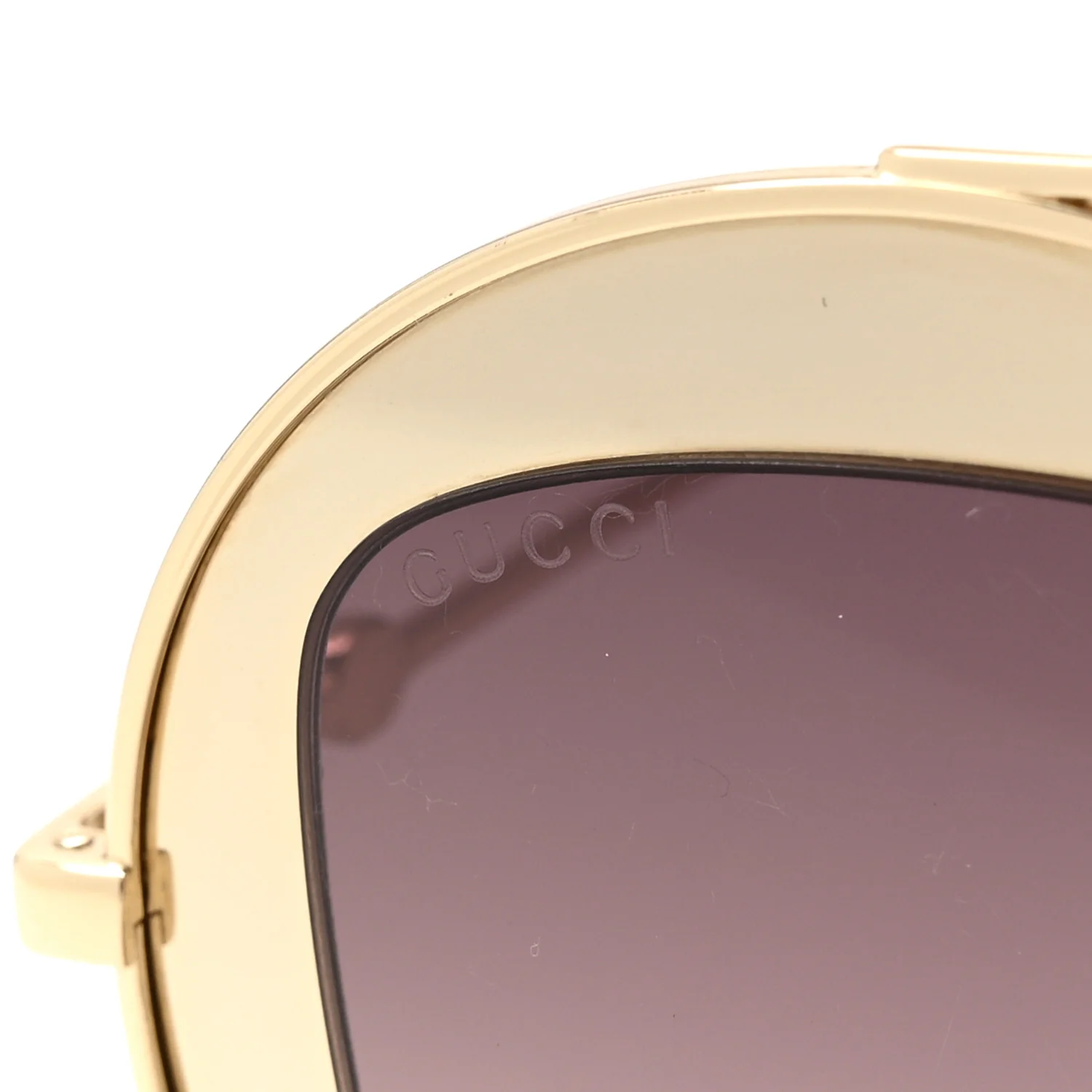 Round Frame Sylvie Web Sunglasses GG0105S Gold - Image 13