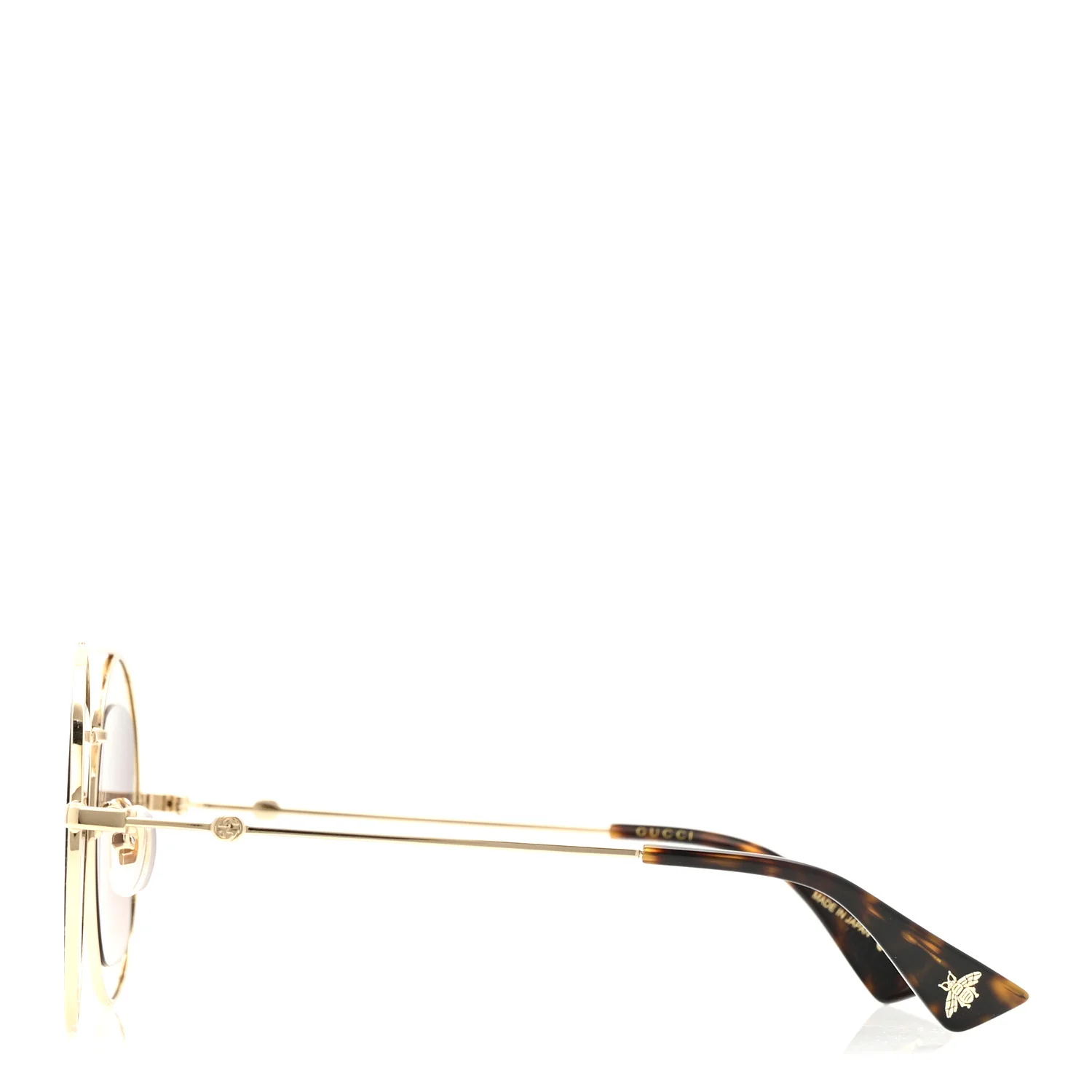 Round Frame Sylvie Web Sunglasses GG0105S Gold - Image 5