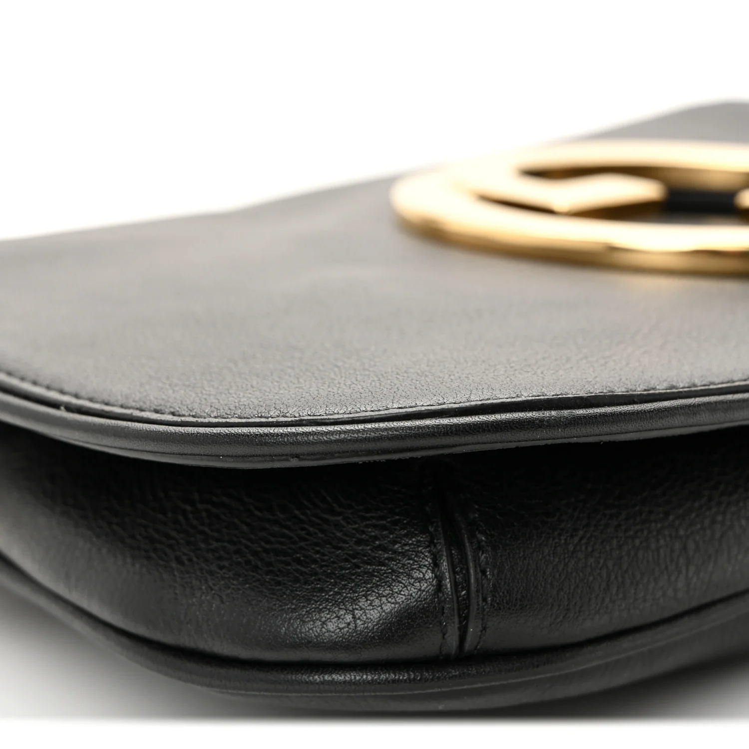 Roxy Calfskin Blondie Chain Shoulder Flap Bag Black - Image 9