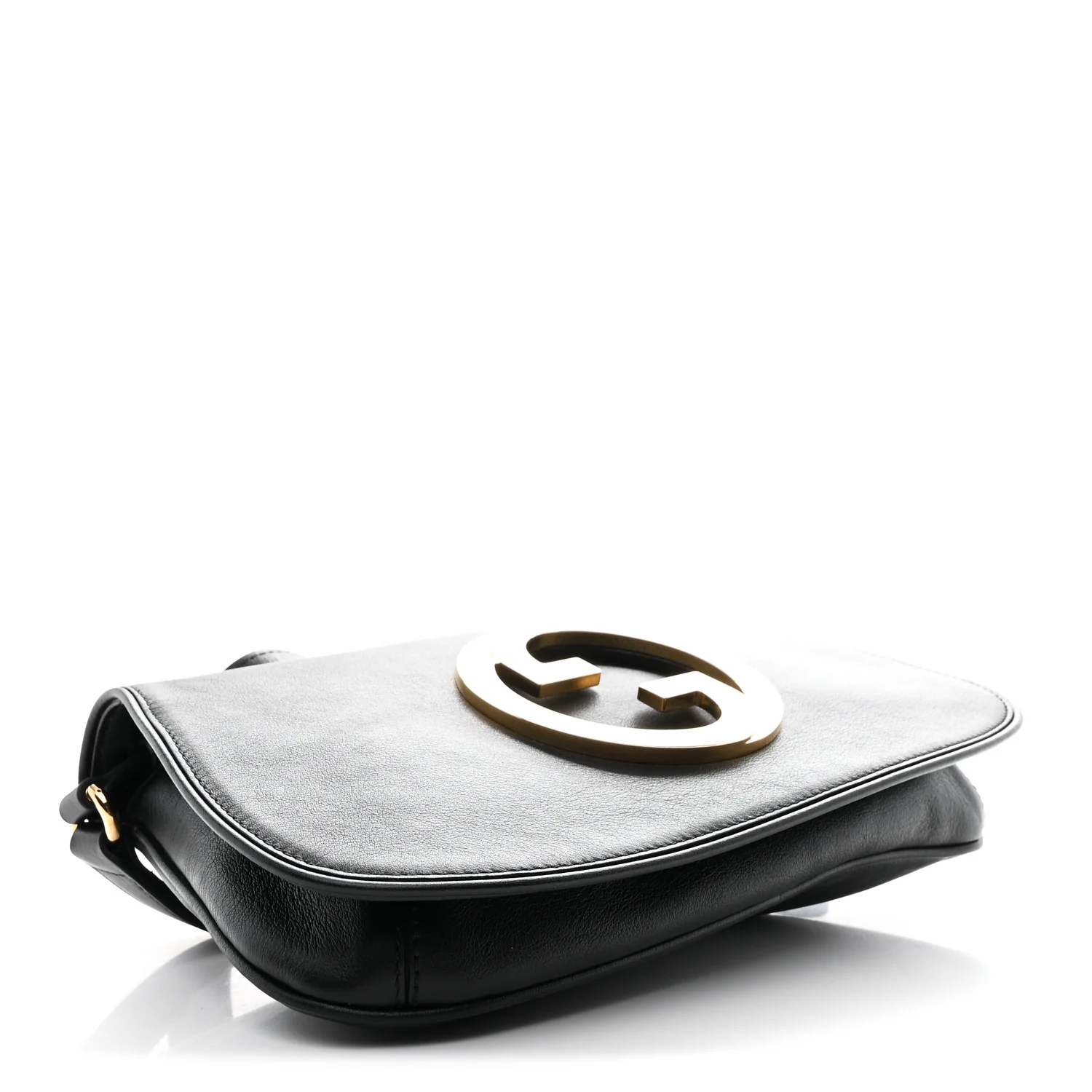 Roxy Calfskin Blondie Chain Shoulder Flap Bag Black - Image 4