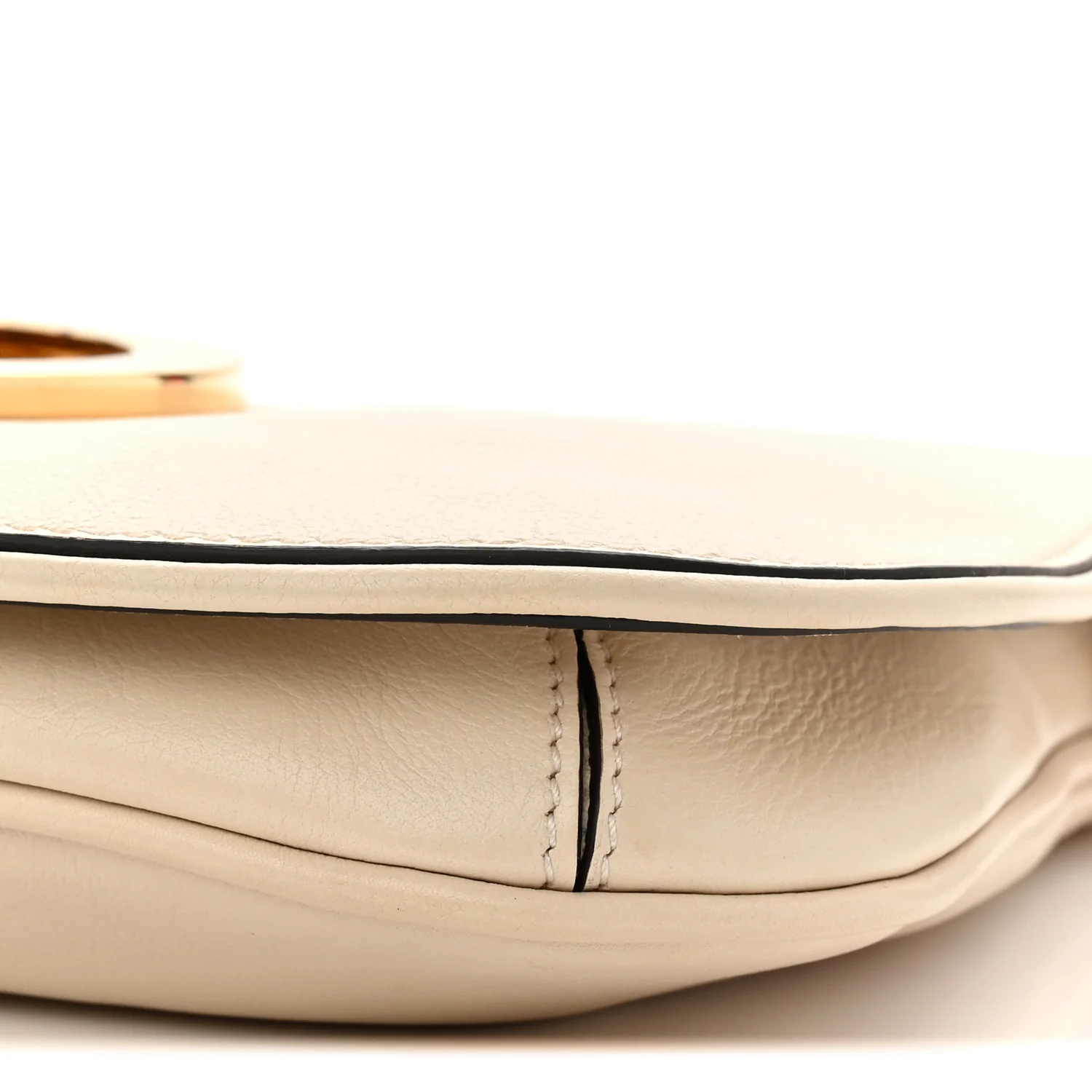 Roxy Calfskin Blondie Chain Shoulder Flap Bag Mystic White - Image 10