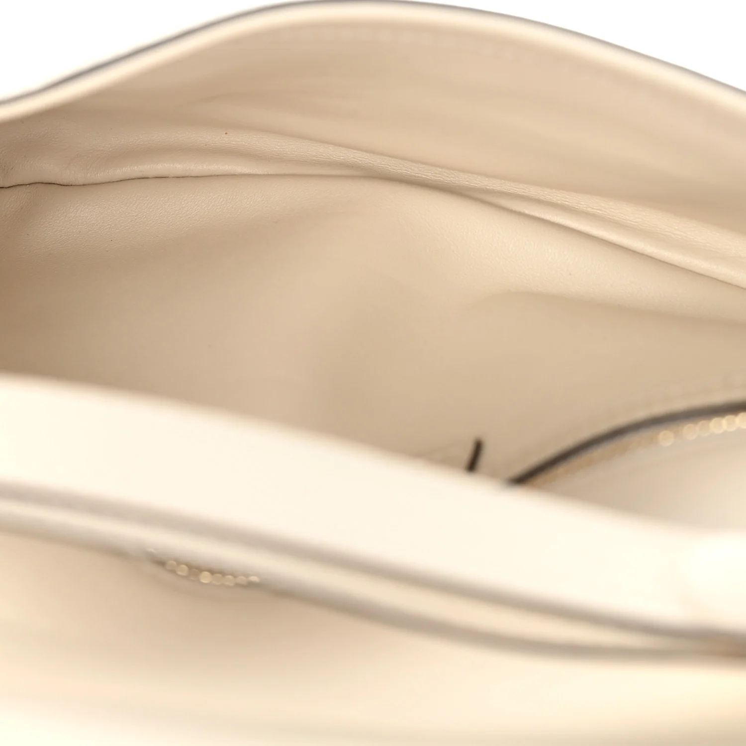 Roxy Calfskin Blondie Chain Shoulder Flap Bag Mystic White - Image 5