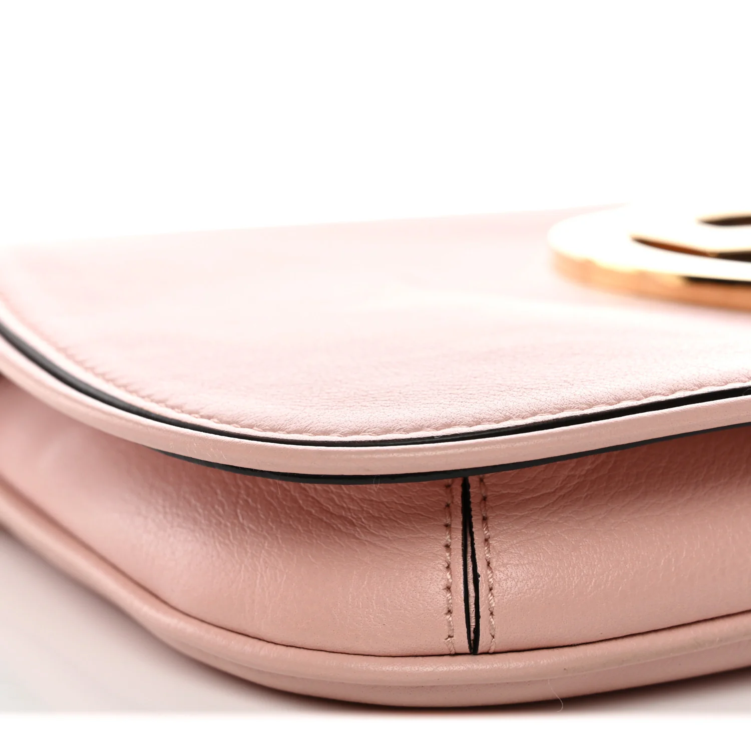 Roxy Calfskin Blondie Chain Shoulder Flap Bag Powder Pink - Image 8