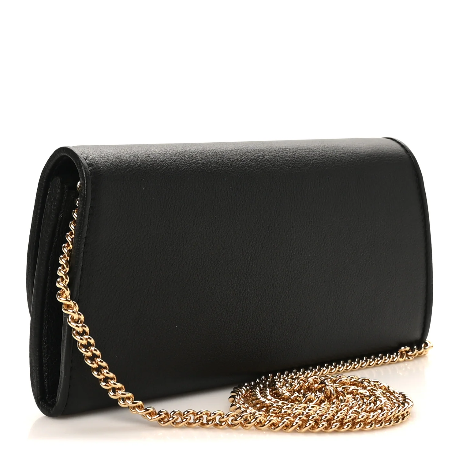 Roxy Calfskin Blondie Continental Chain Wallet Black - Image 2