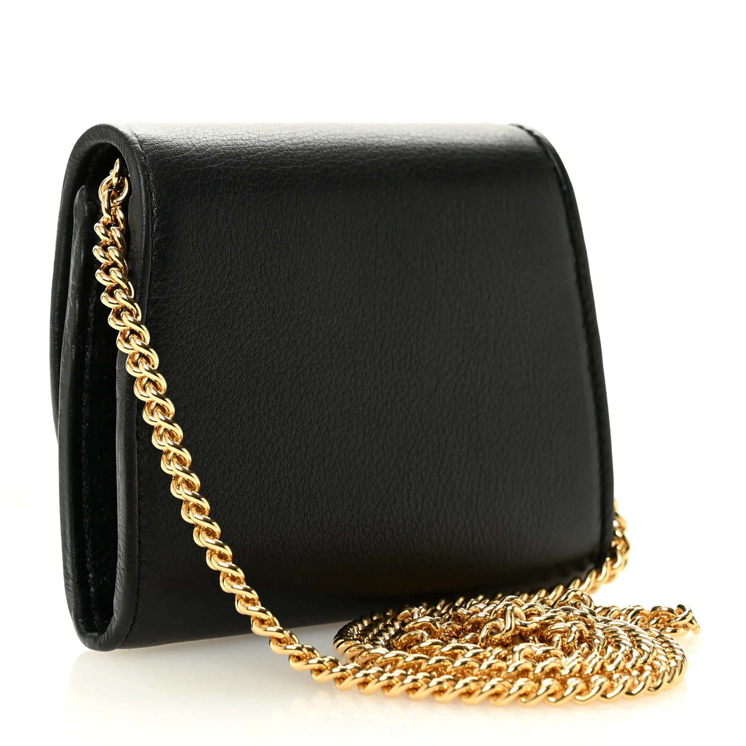 Roxy Calfskin Medium Blondie Chain Wallet Black - Image 3