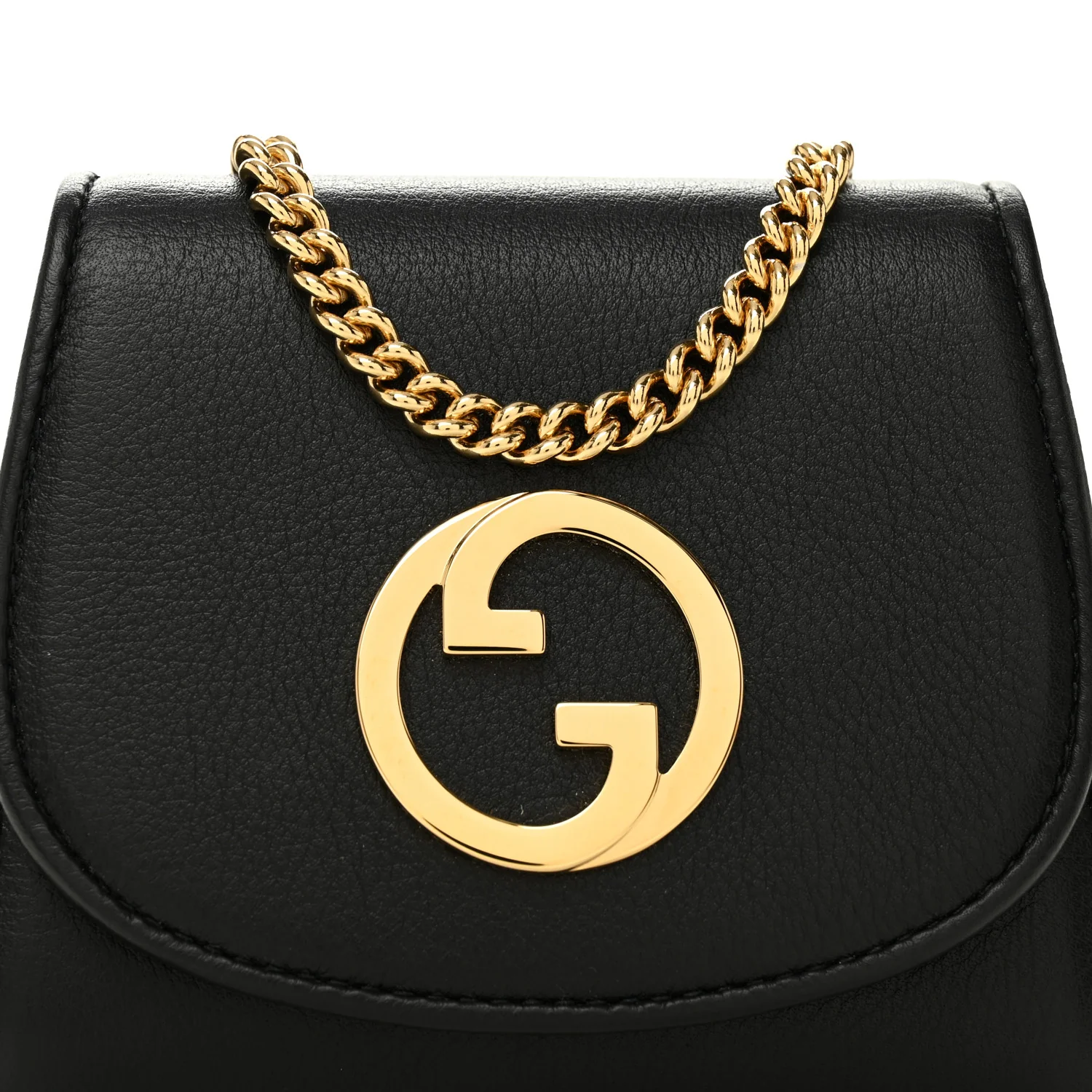 Roxy Calfskin Medium Blondie Chain Wallet Black - Image 8