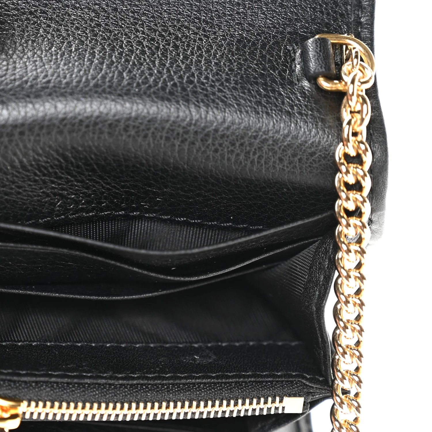 Roxy Calfskin Medium Blondie Chain Wallet Black - Image 7