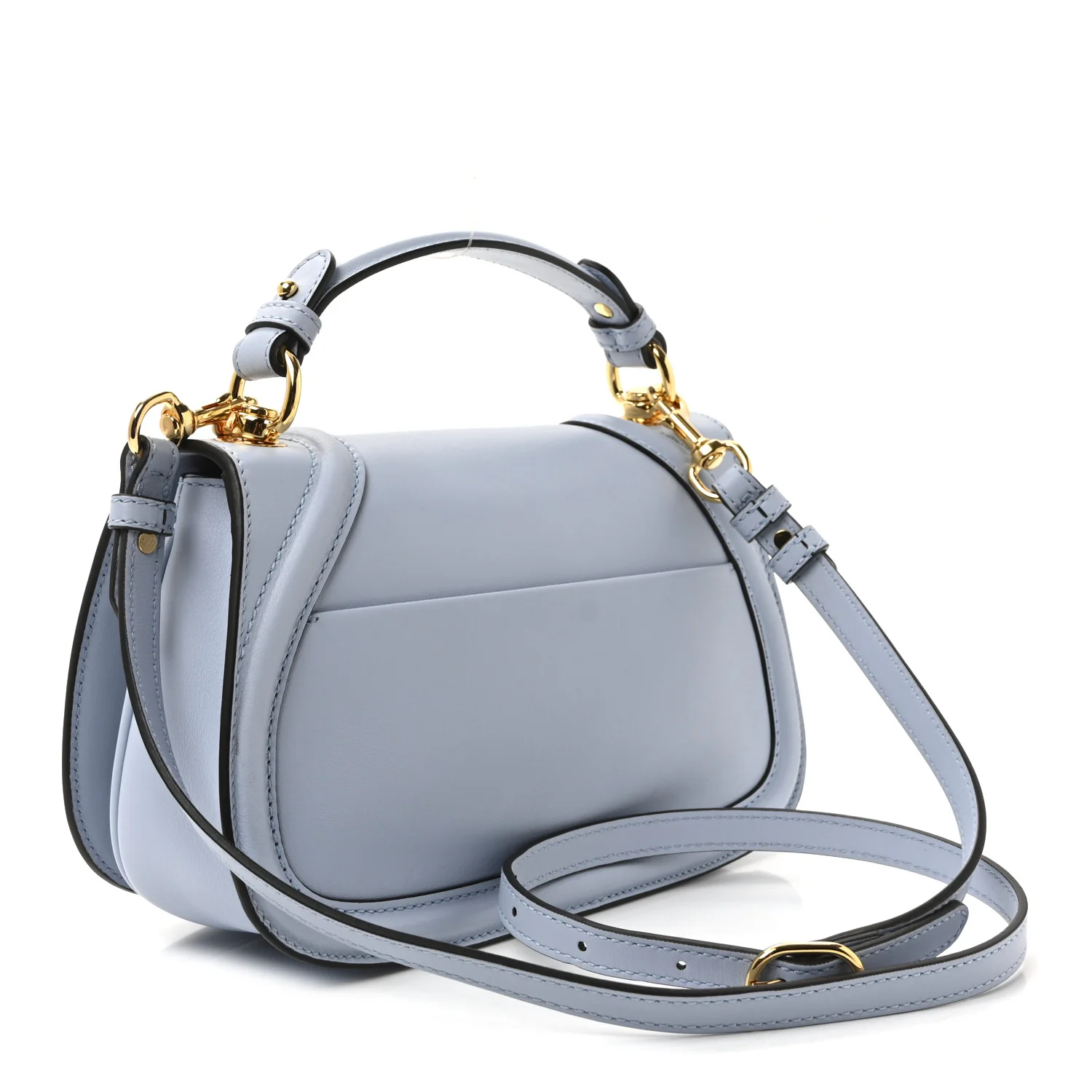 Roxy Calfskin Medium Blondie Top Handle Bag Cloudy Blue - Image 3