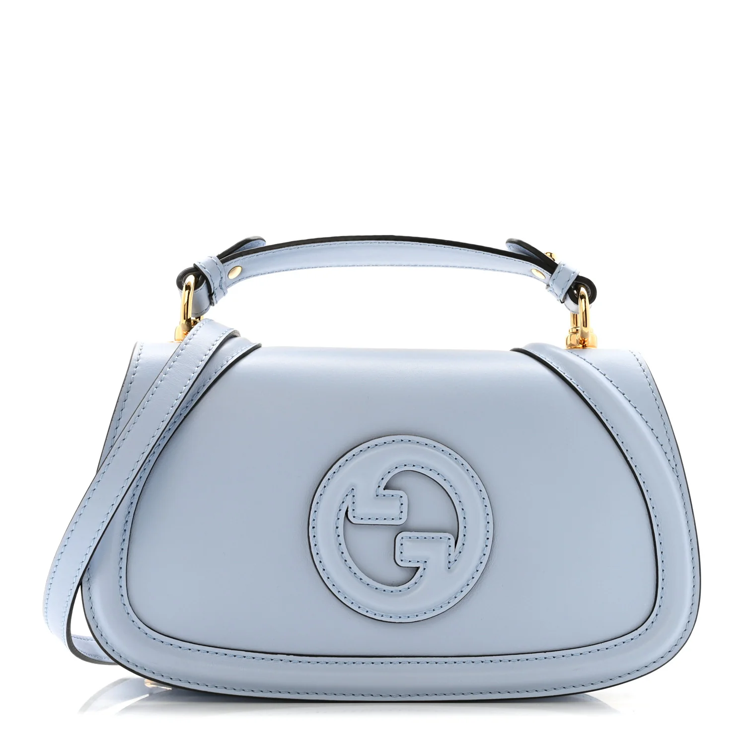 Roxy Calfskin Medium Blondie Top Handle Bag Cloudy Blue