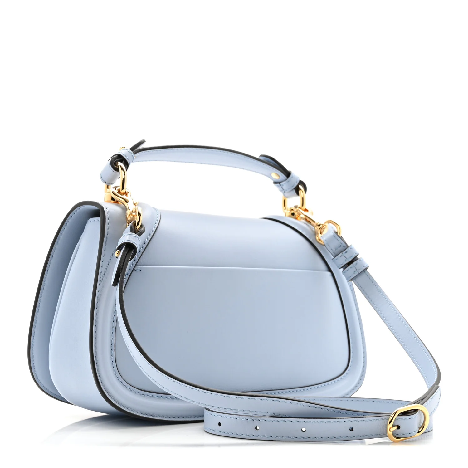 Roxy Calfskin Medium Blondie Top Handle Bag Cloudy Blue - Image 3