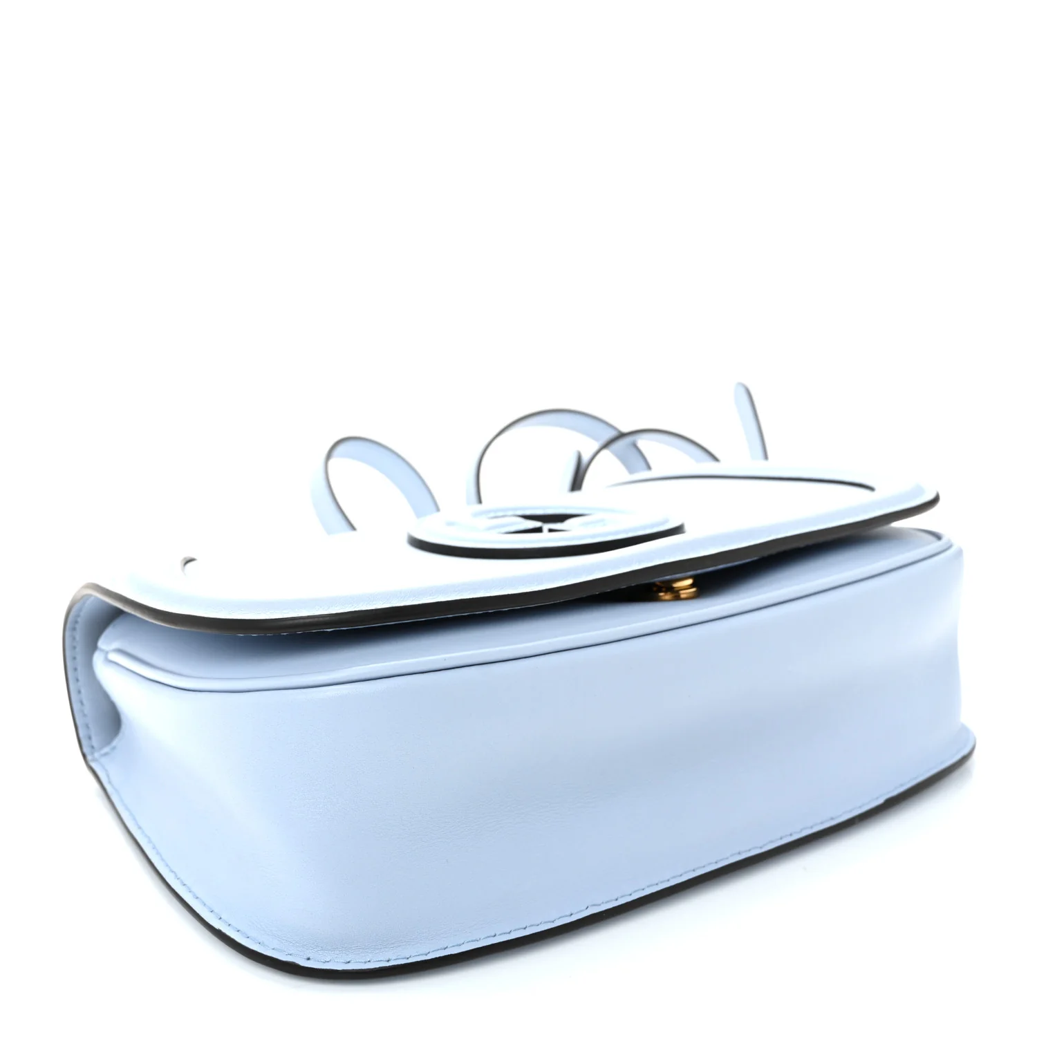 Roxy Calfskin Medium Blondie Top Handle Bag Cloudy Blue - Image 4
