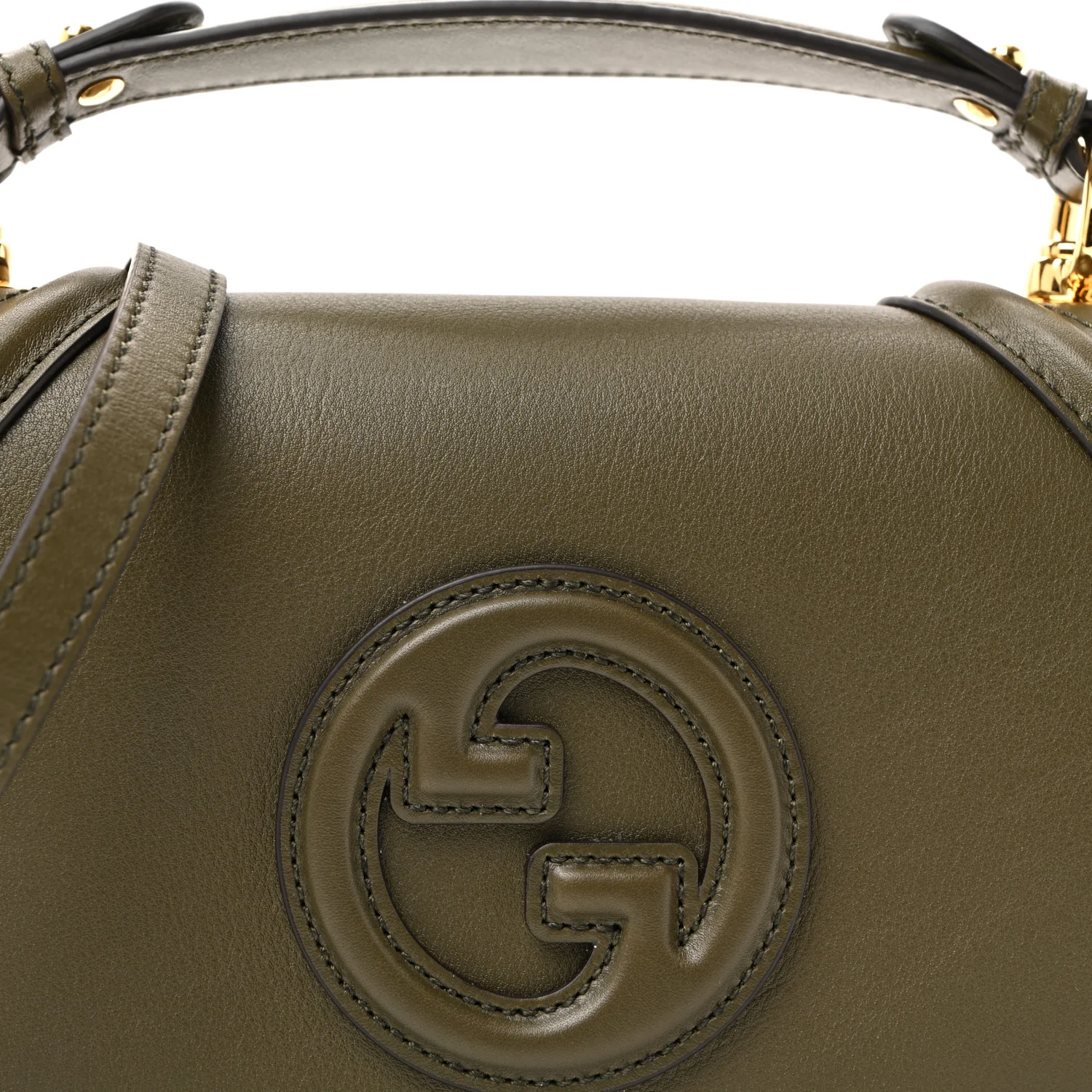 Roxy Calfskin Medium Blondie Top Handle Bag Forest Green - Image 22