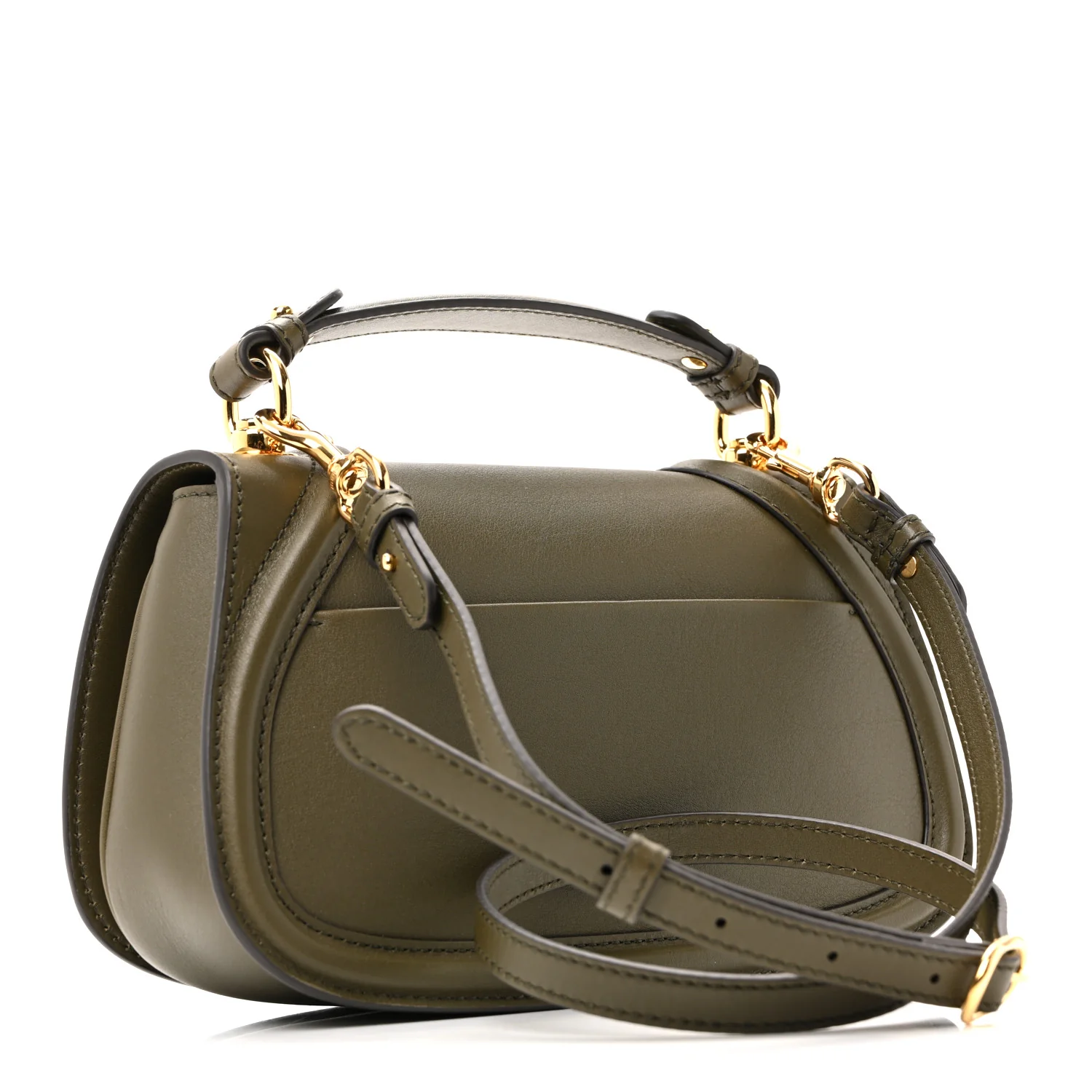 Roxy Calfskin Medium Blondie Top Handle Bag Forest Green - Image 5