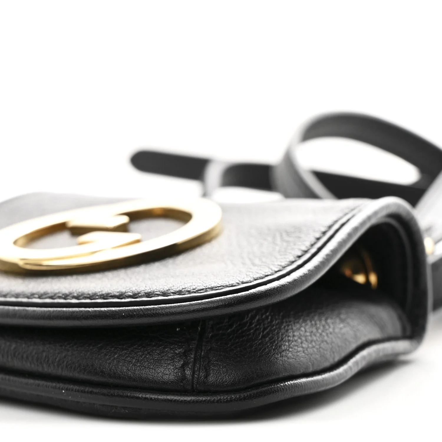 Roxy Calfskin Mini Blondie Card Case Wallet with Strap Shoulder Black - Image 10