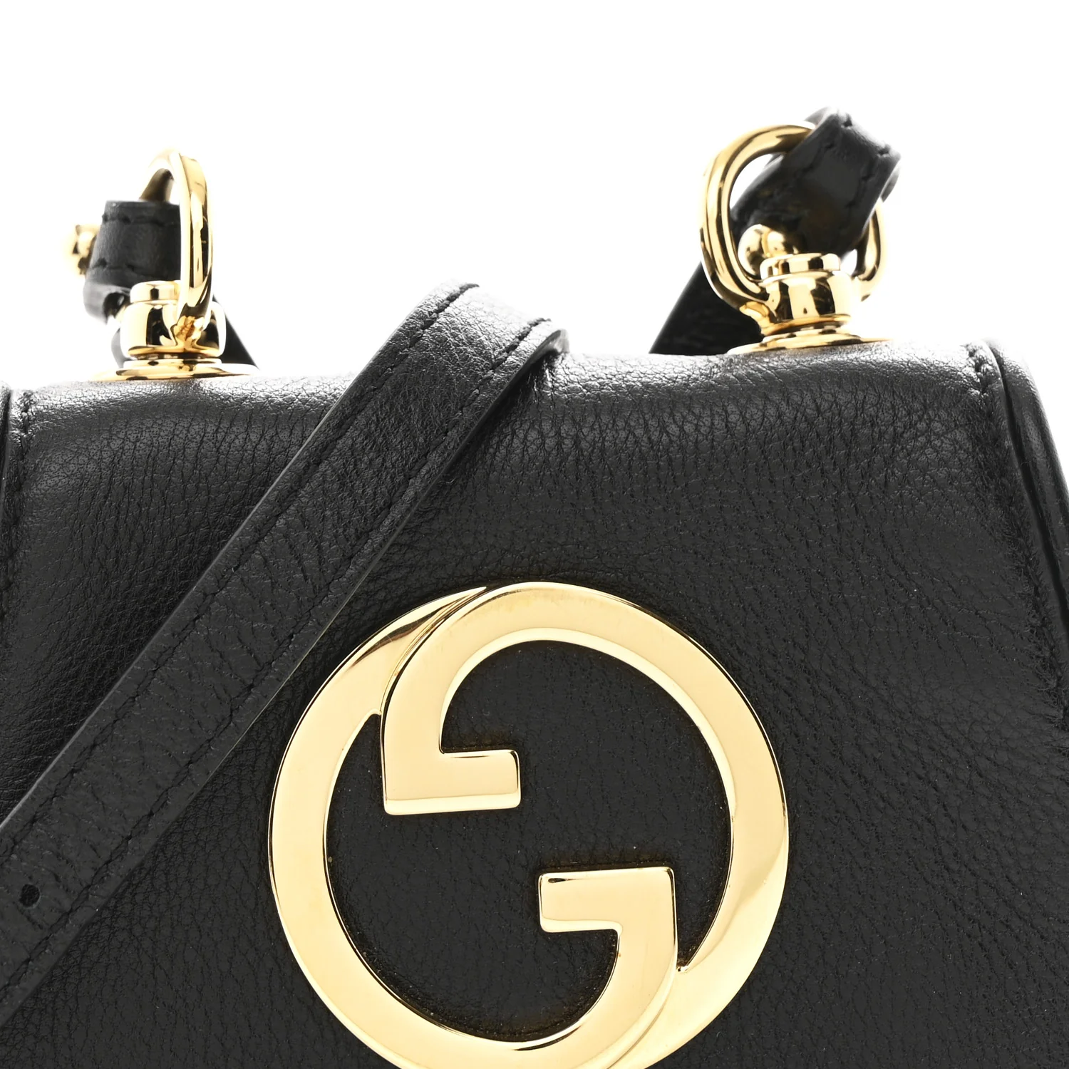 Roxy Calfskin Mini Blondie Card Case Wallet with Strap Shoulder Black - Image 8