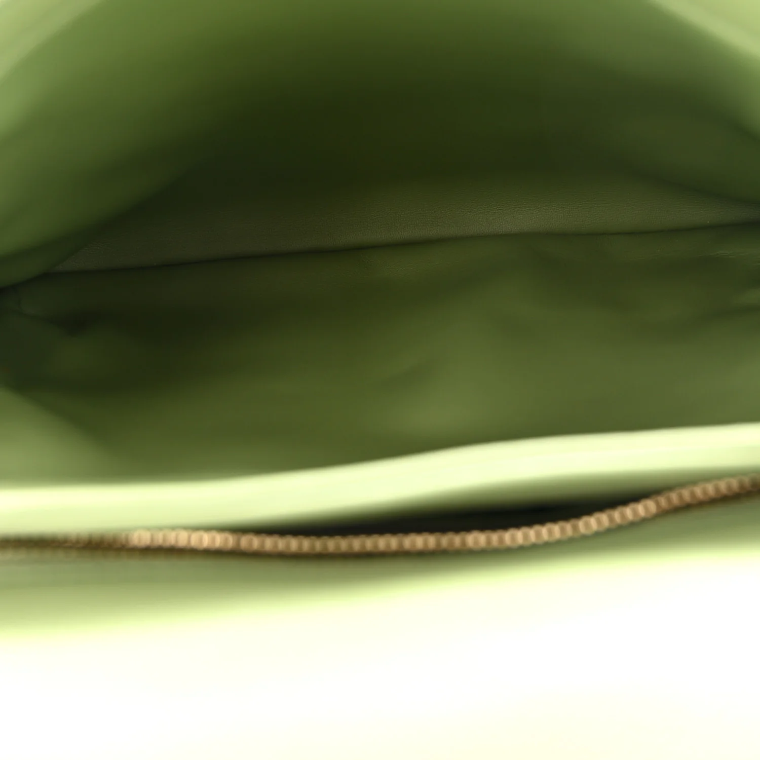 Roxy Calfskin Web Medium Blondie Top Handle Shoulder Flap Bag Salamander Green - Image 5