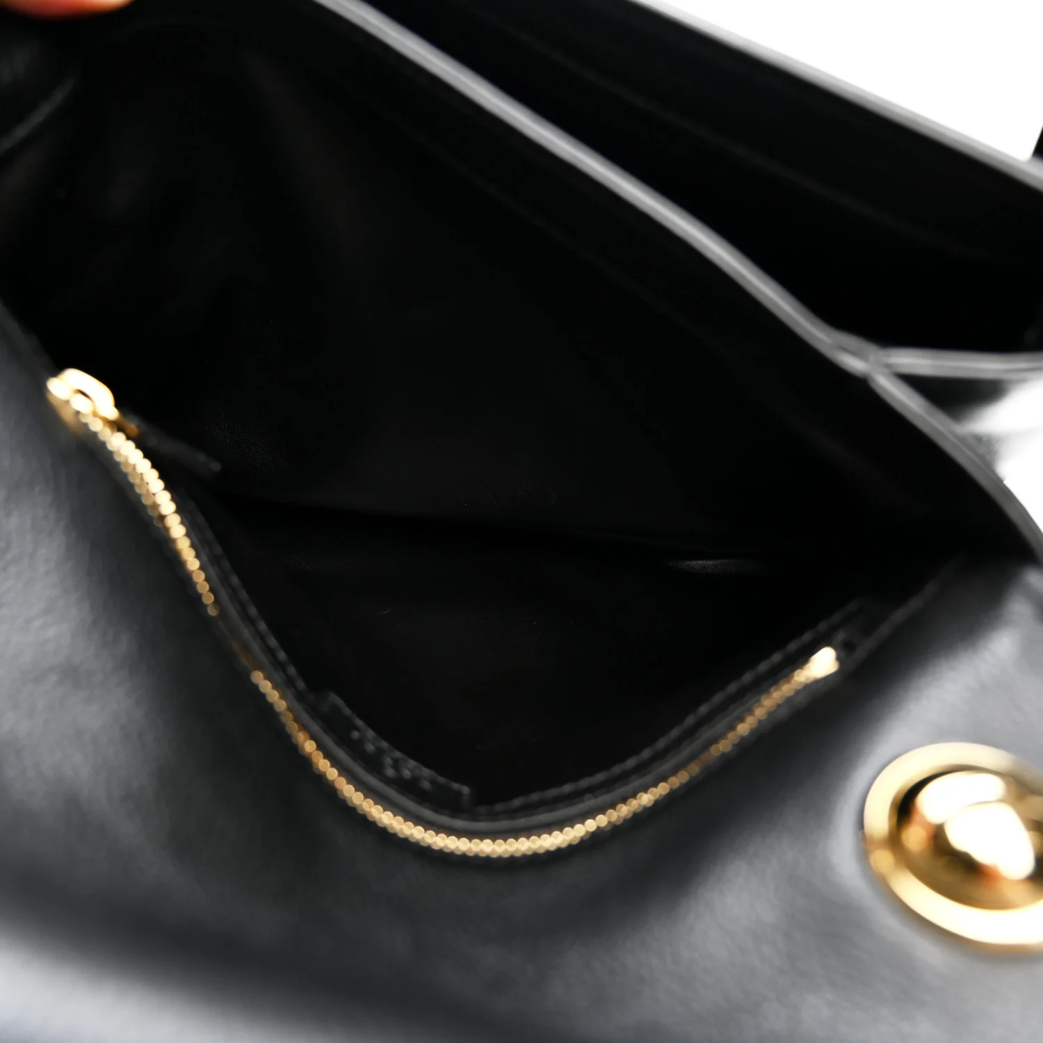 Roxy Calfskin Web Medium Studded Blondie Shoulder Flap Bag Black - Image 11