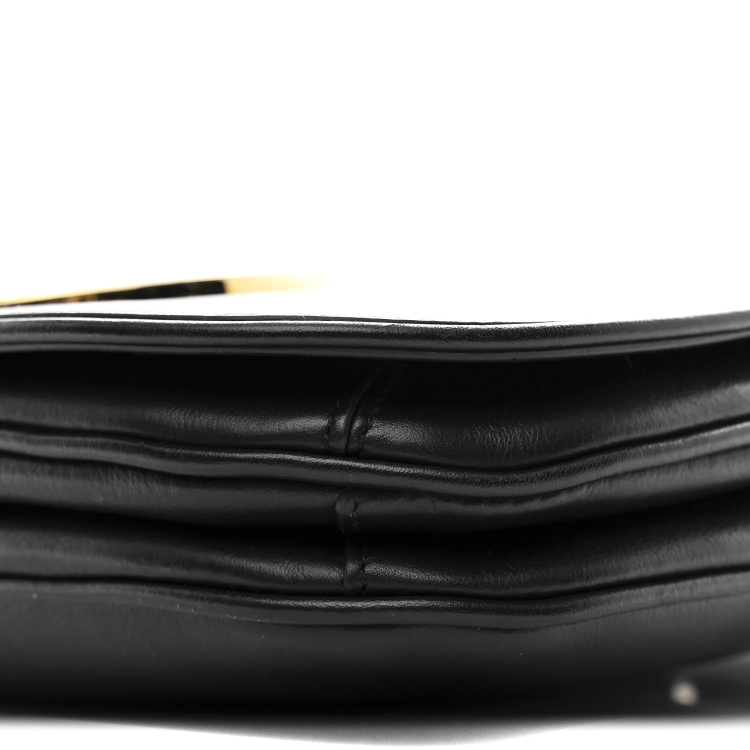 Roxy Calfskin Web Medium Studded Blondie Shoulder Flap Bag Black - Image 11