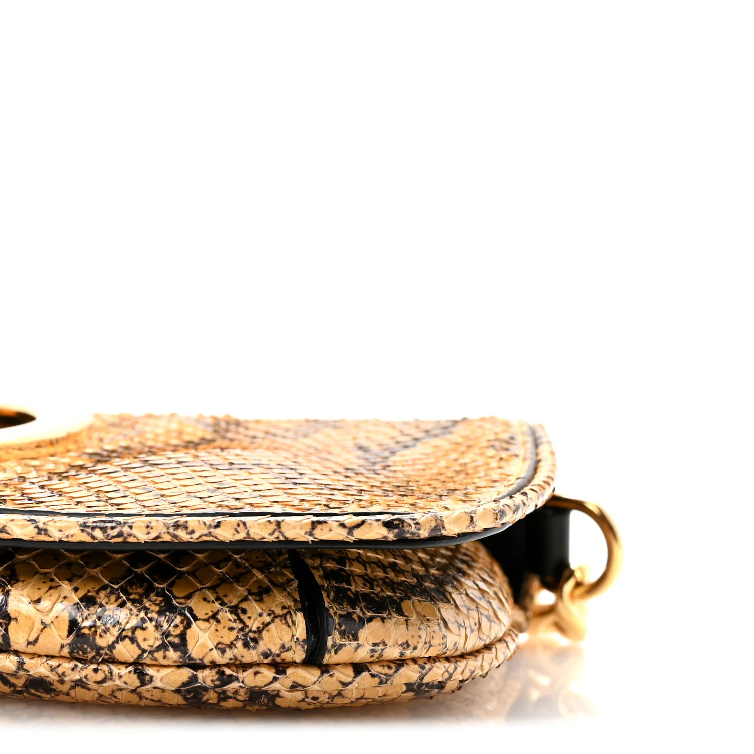 Roxy Snakeskin Blondie Chain Shoulder Flap Bag Roccia - Image 9