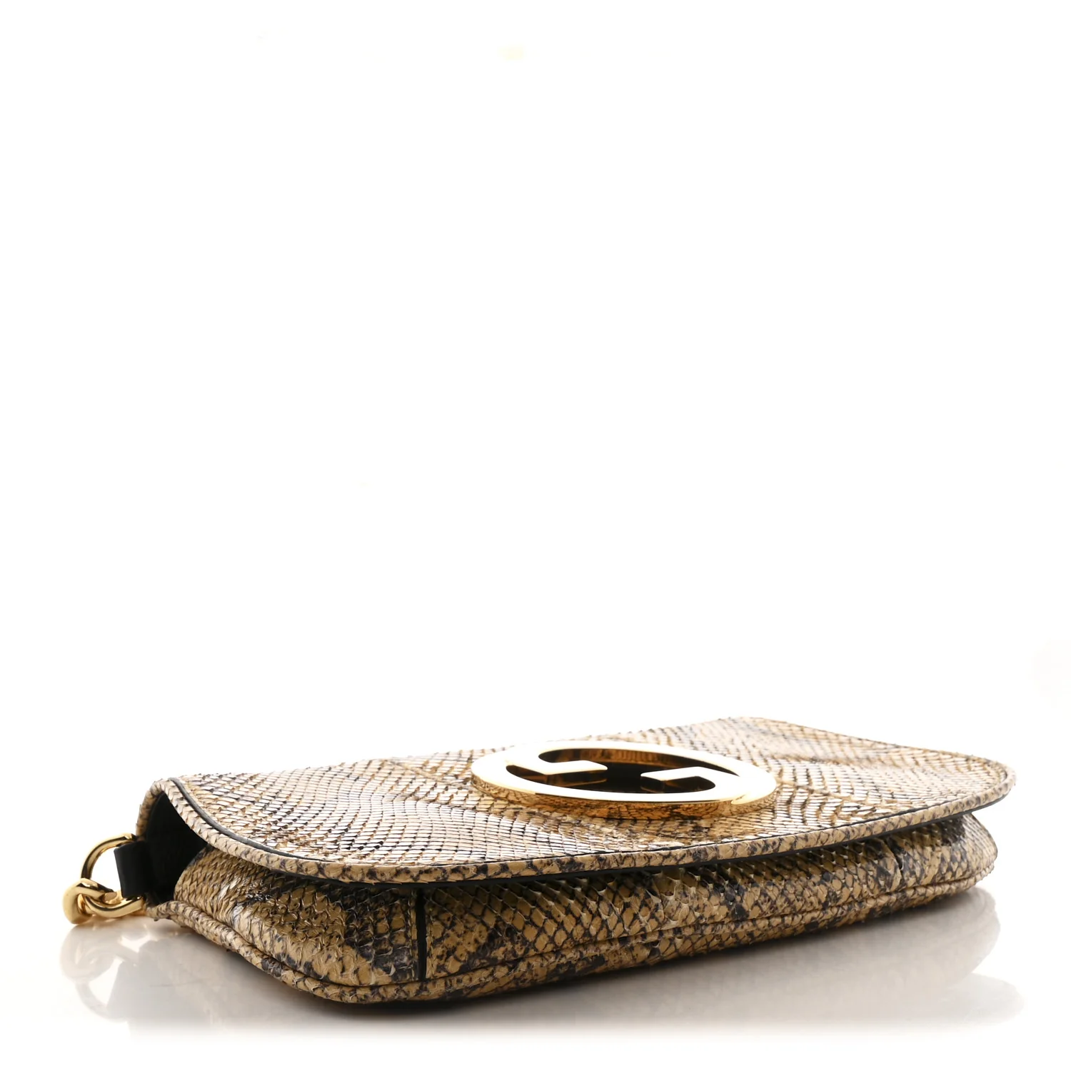 Roxy Snakeskin Blondie Chain Shoulder Flap Bag Roccia - Image 4