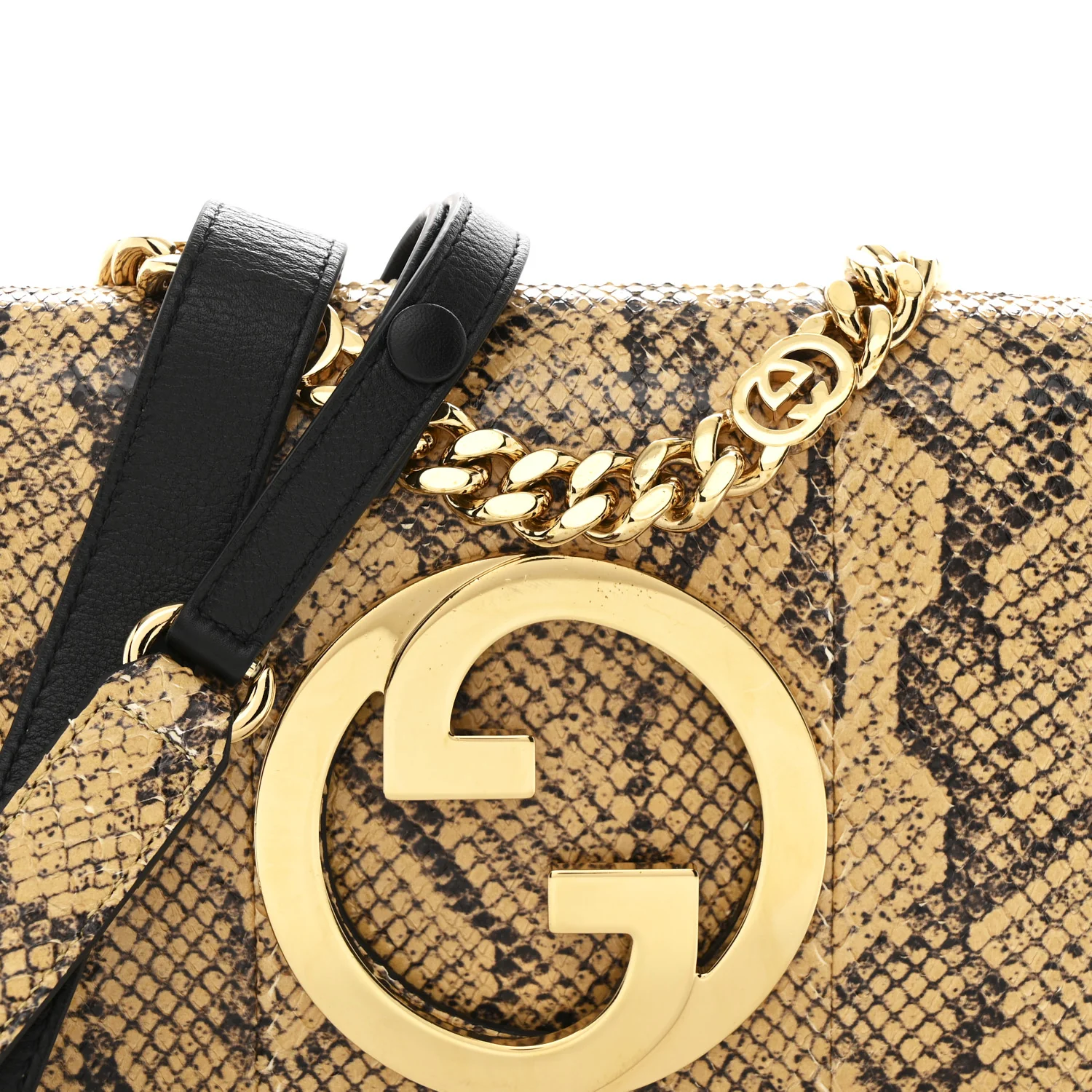 Roxy Snakeskin Blondie Chain Shoulder Flap Bag Roccia - Image 8