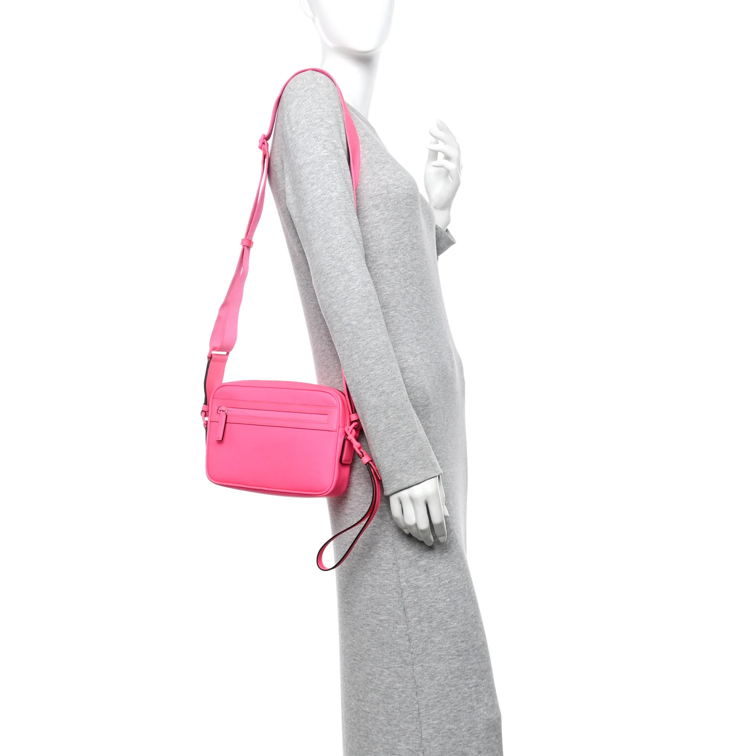 Rubber Effect Monogram GG Crossbody Bag Fluorescent Fuxia - Image 2