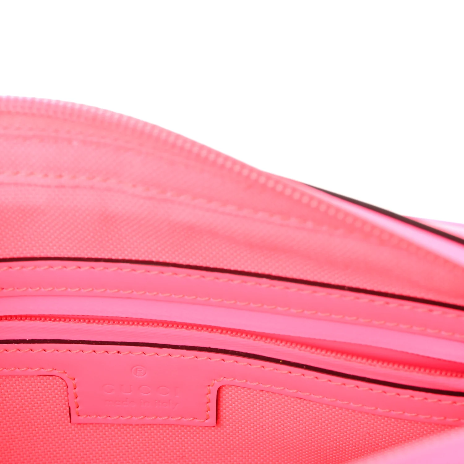 Rubber Effect Monogram GG Crossbody Bag Fluorescent Fuxia - Image 6