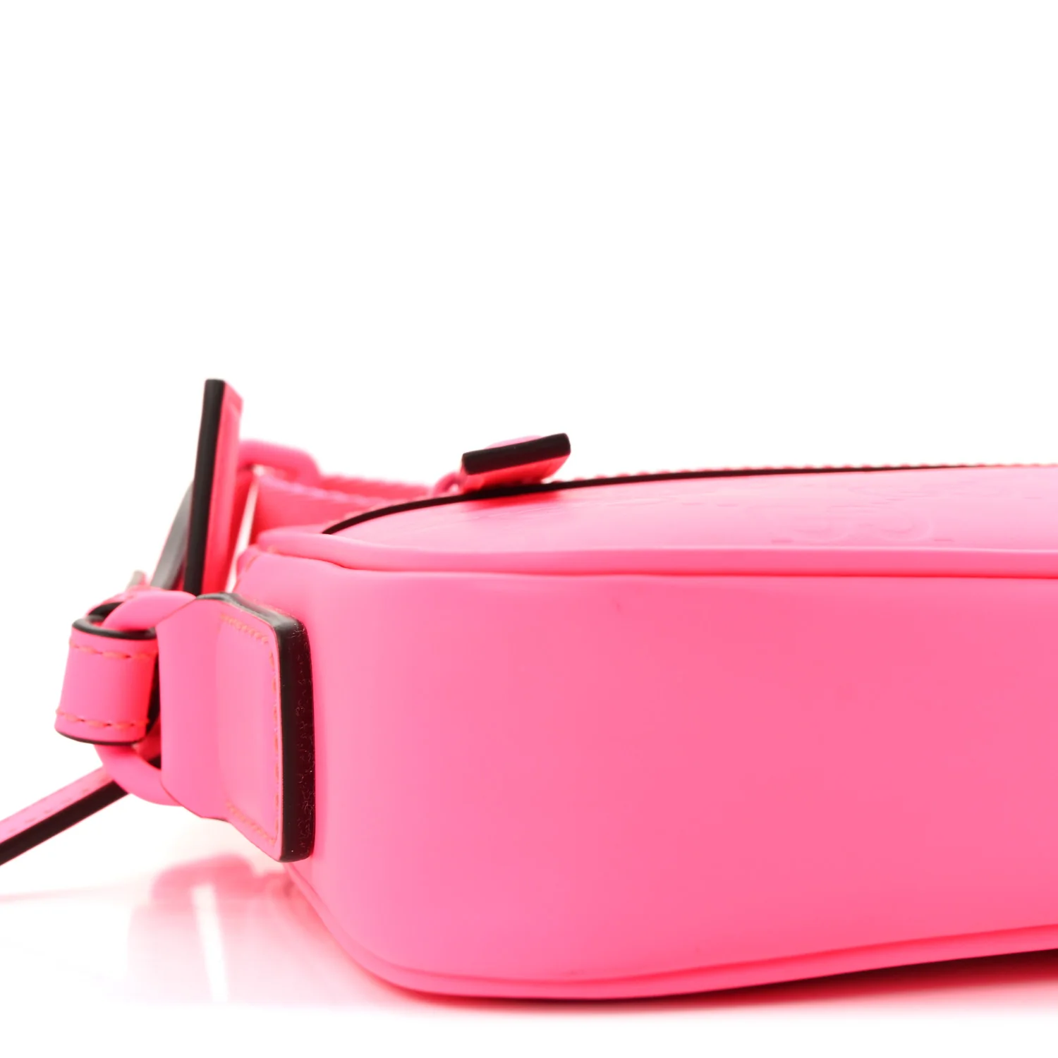 Rubber Effect Monogram GG Crossbody Bag Fluorescent Fuxia - Image 8