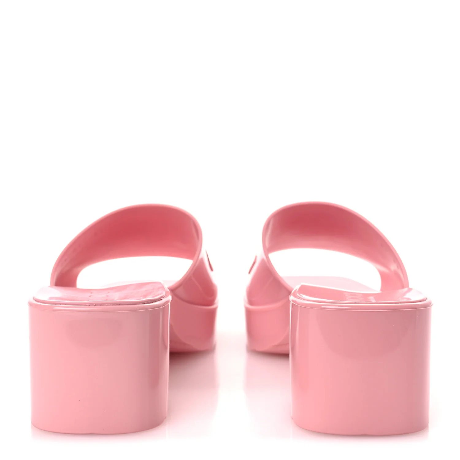 Rubber Gucci Logo Womens Platform 20/60mm Slide Sandals 38 Wild Rose - Image 6