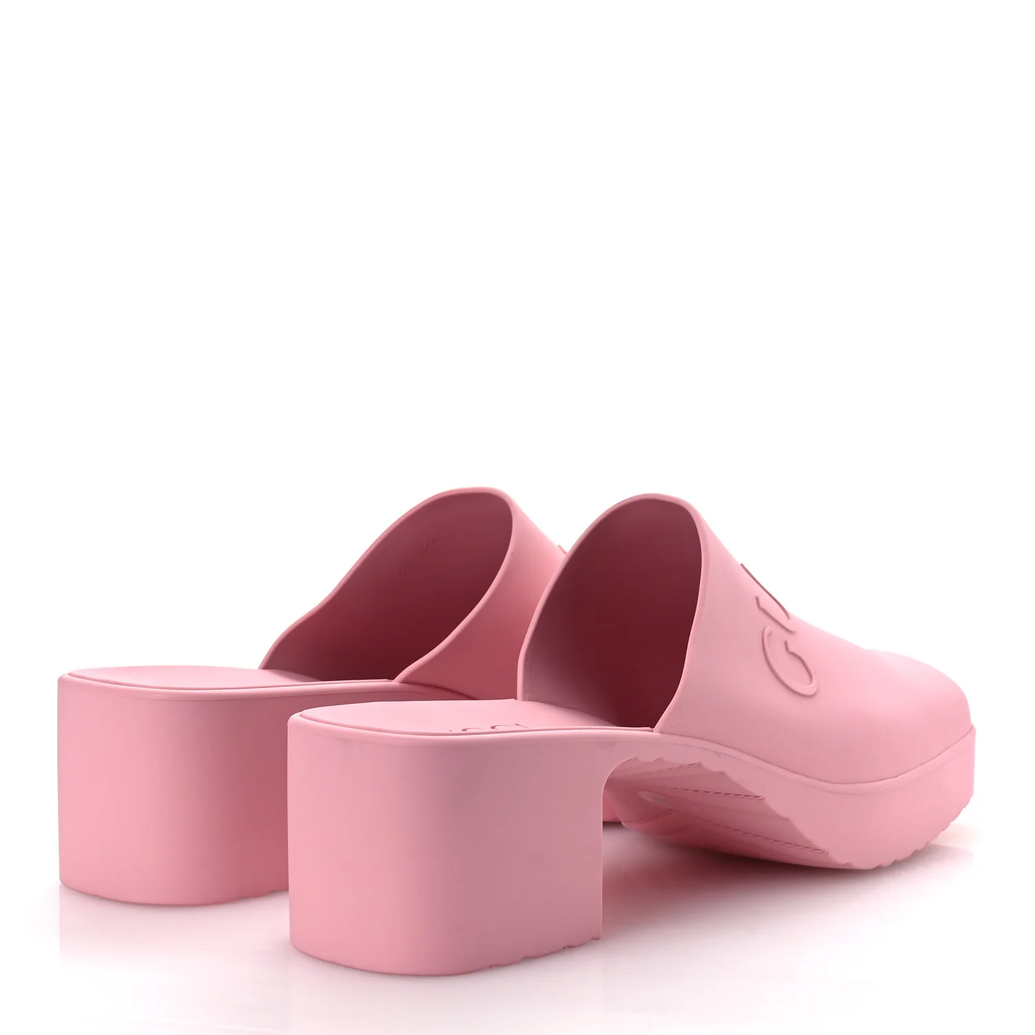 Rubber Gucci Logo Womens Platform 20/60mm Slide Sandals 41 Wild Rose - Image 5