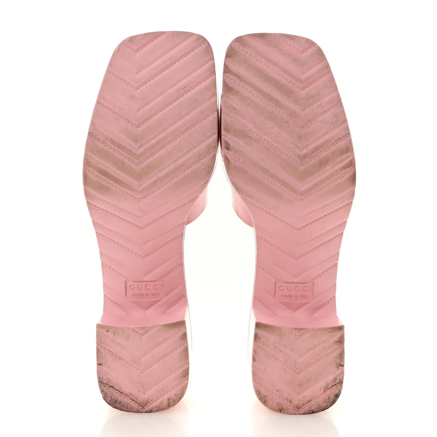 Rubber Gucci Logo Womens Platform 20/60mm Slide Sandals 41 Wild Rose - Image 6