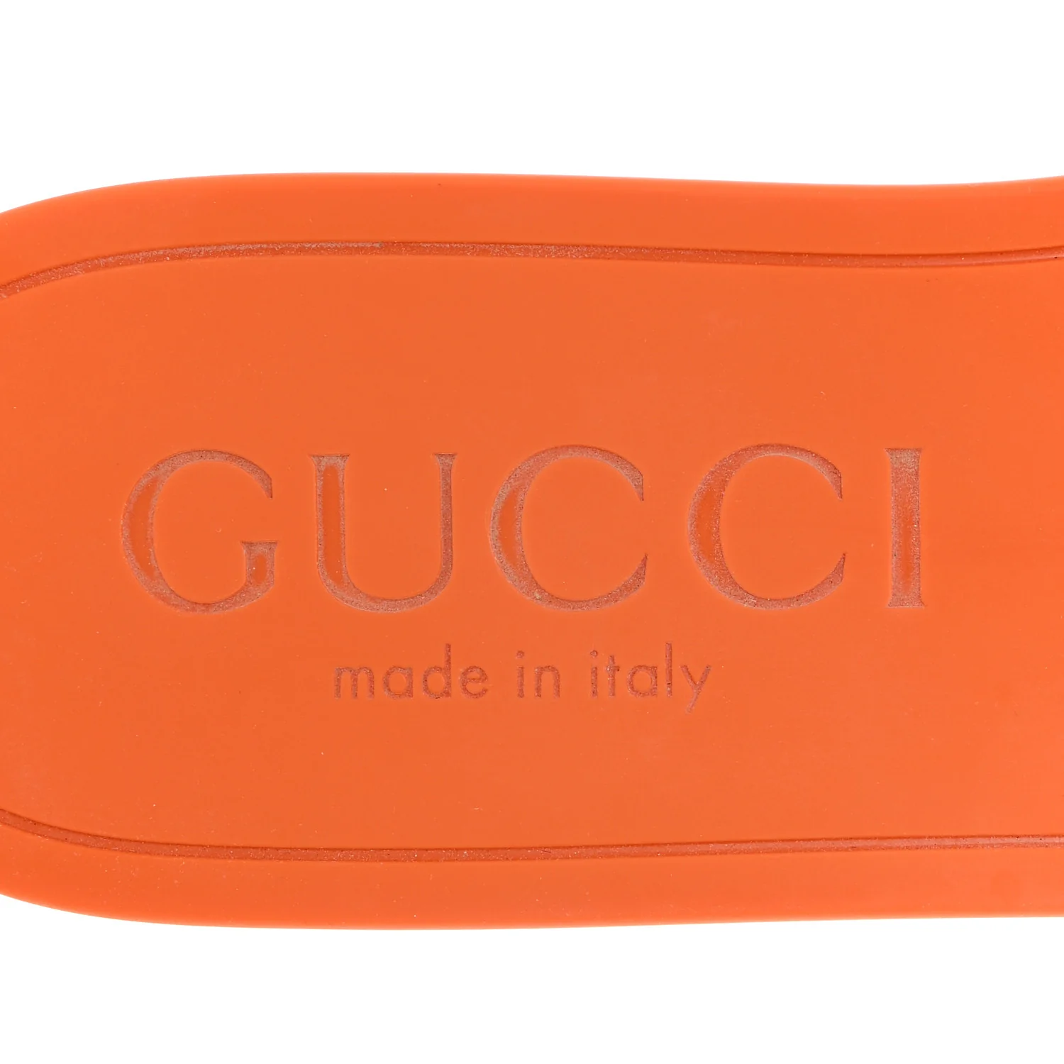 Rubber Interlocking G Womens Slide Sandals 38 Persimmon Orange - Image 8