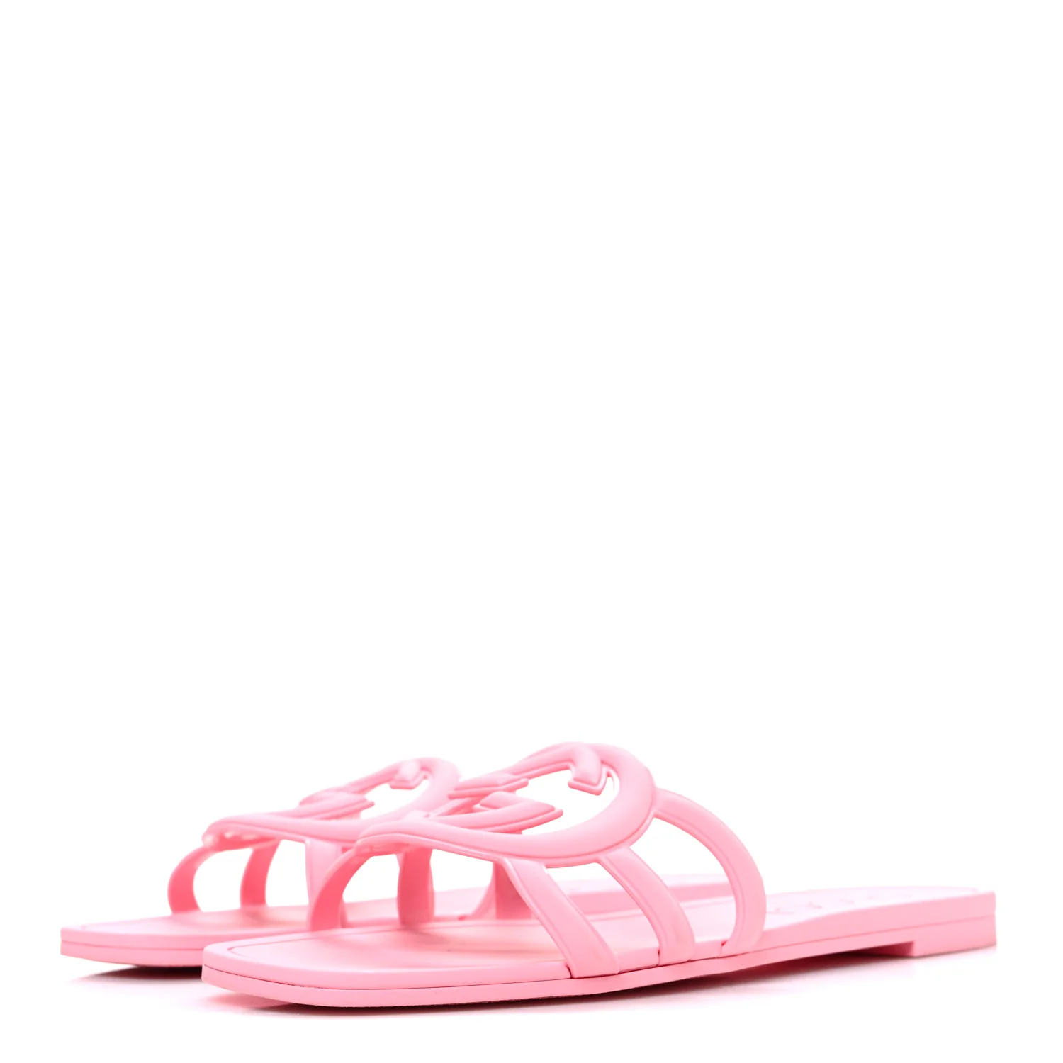 Rubber Interlocking G Womens Slide Sandals 38 Wild Rose - Image 4