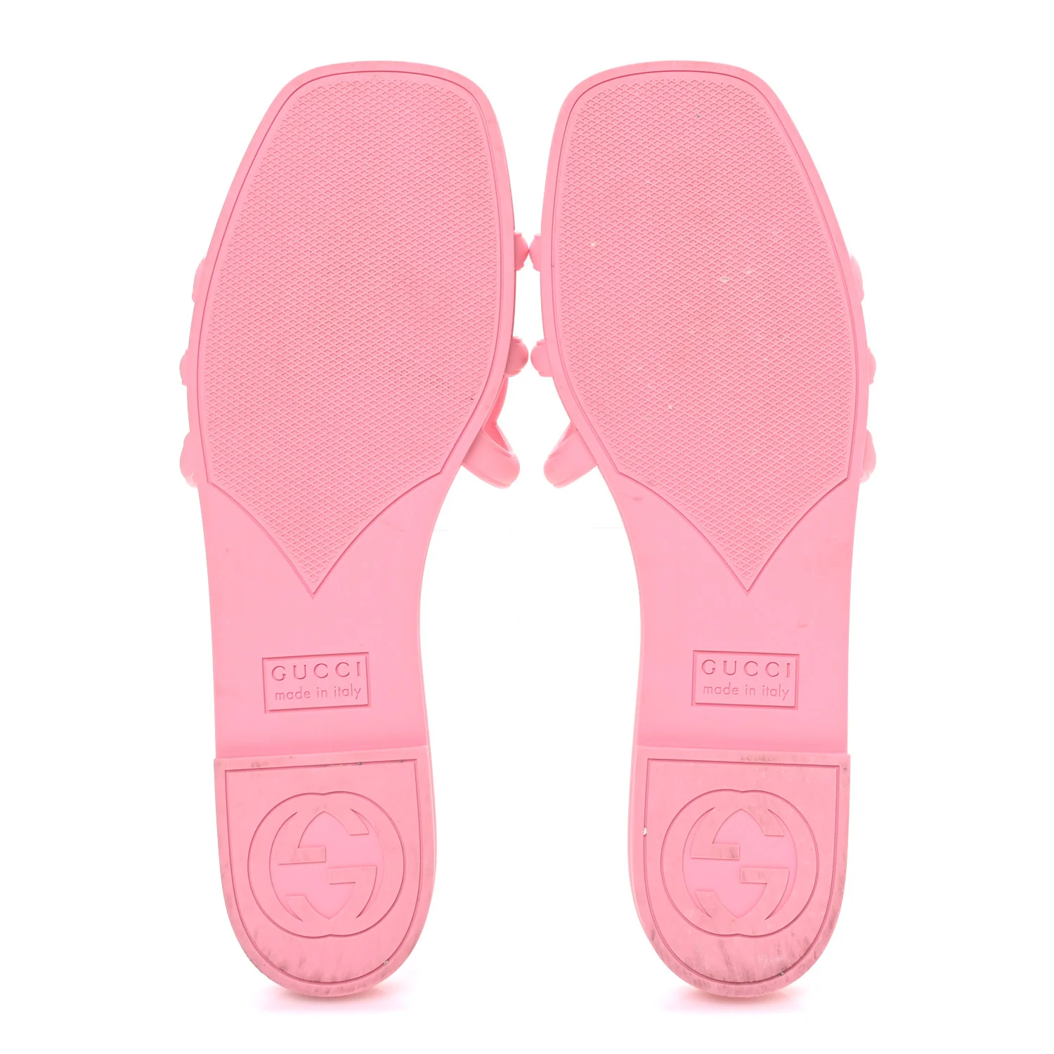Rubber Interlocking G Womens Slide Sandals 38 Wild Rose - Image 7