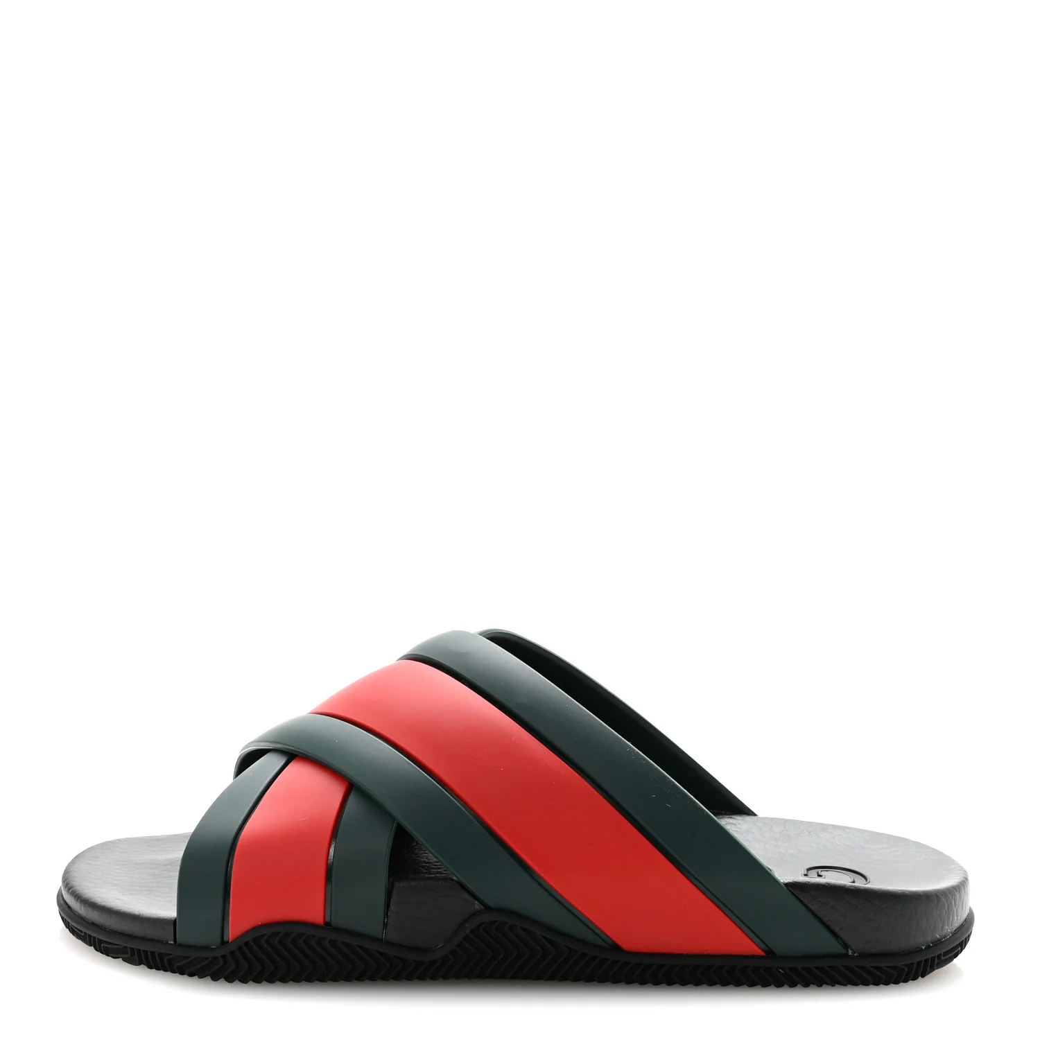 Rubber Web Womens Criss Cross Slide Sandals 40 Green Red