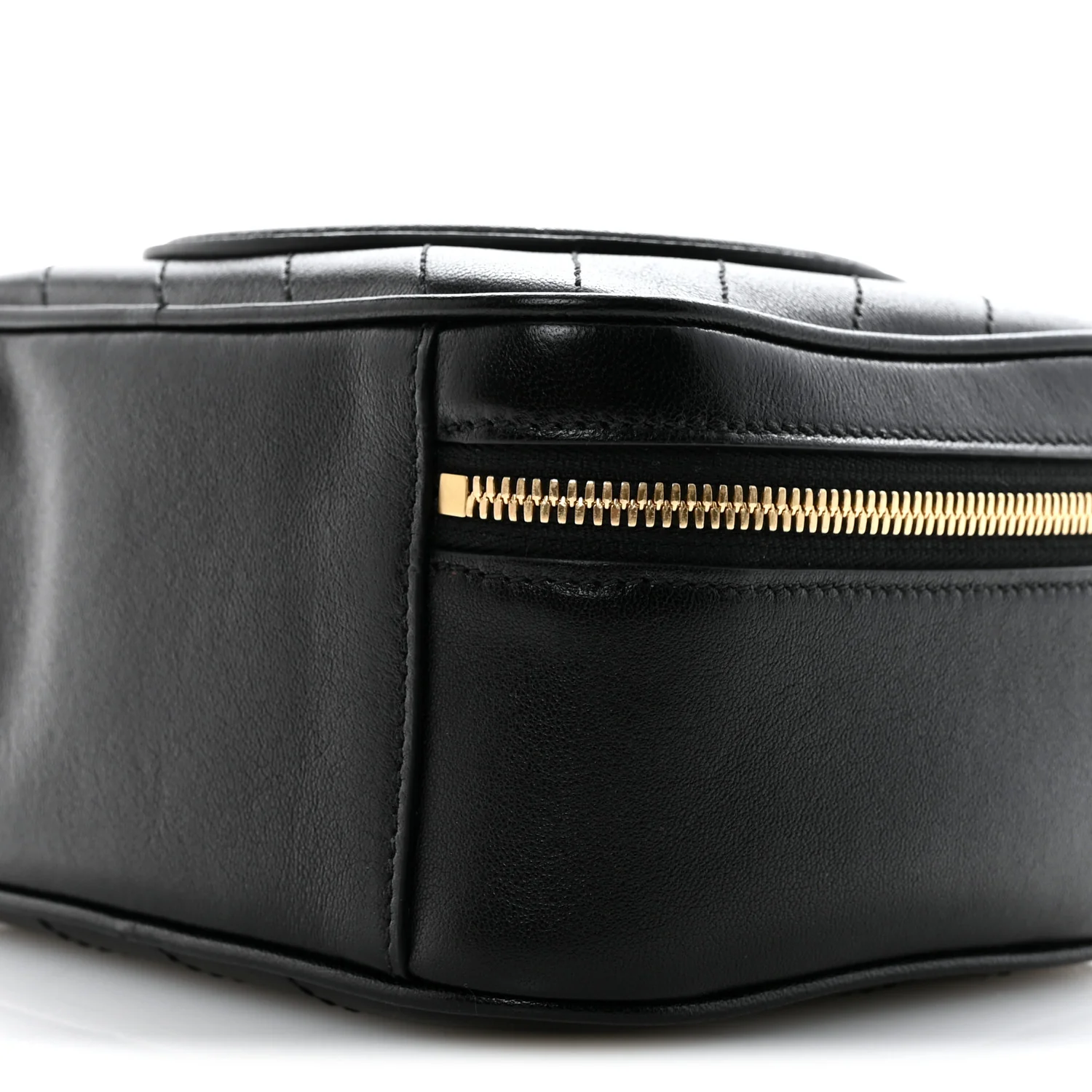 Sakai Be Green Calfskin Diagonal Stitched Blondie Top Handle Bag Black - Image 10