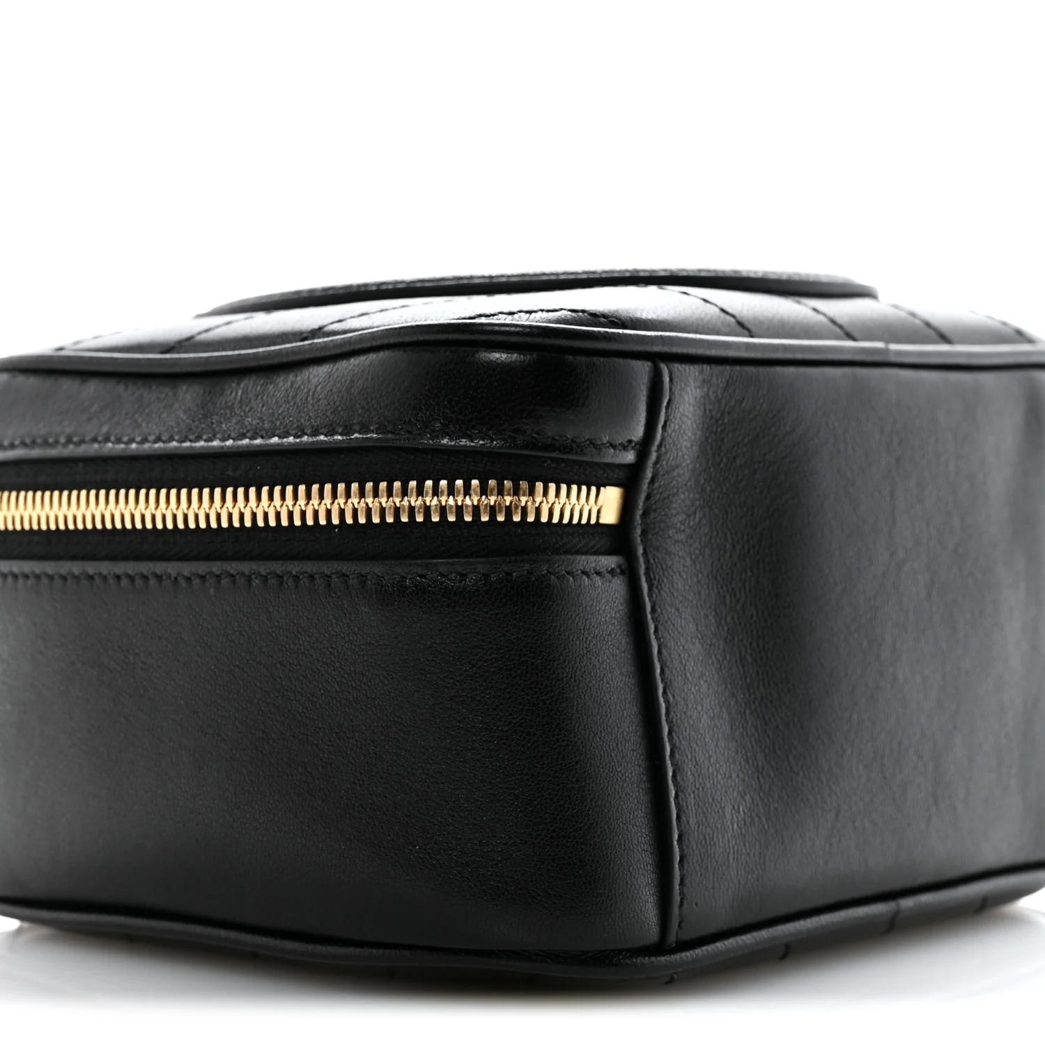 Sakai Be Green Calfskin Diagonal Stitched Blondie Top Handle Bag Black - Image 9